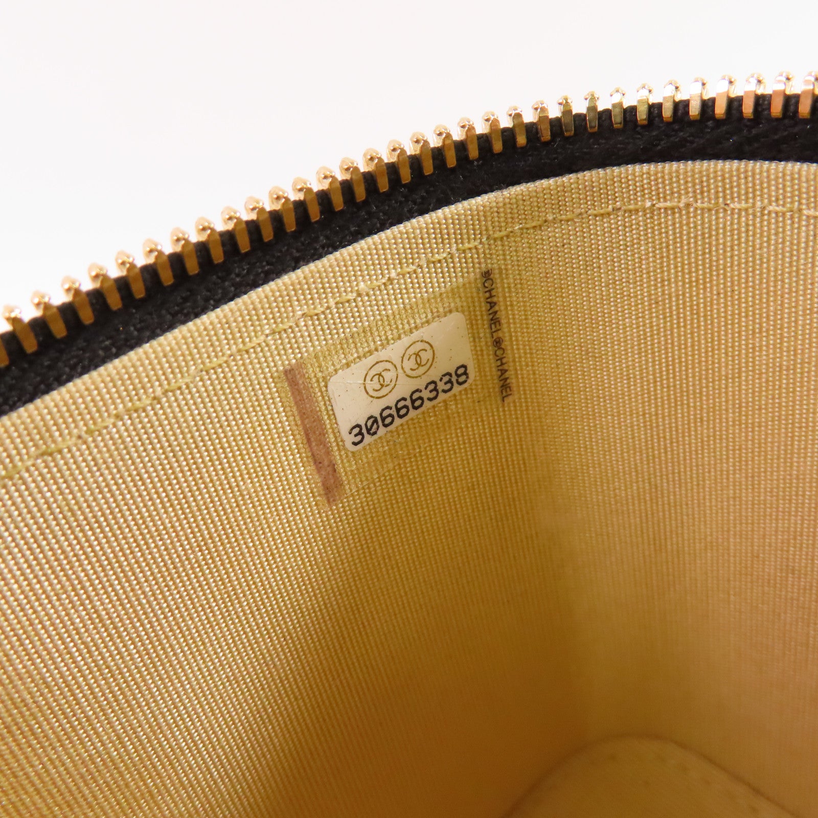 CHANEL CC GHW Mini Vanity Case Shoulder Bag Lambskin Leather