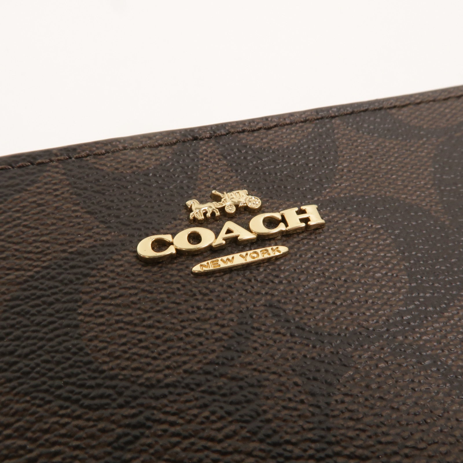 COACH 塗層帆布Pouch手拿包