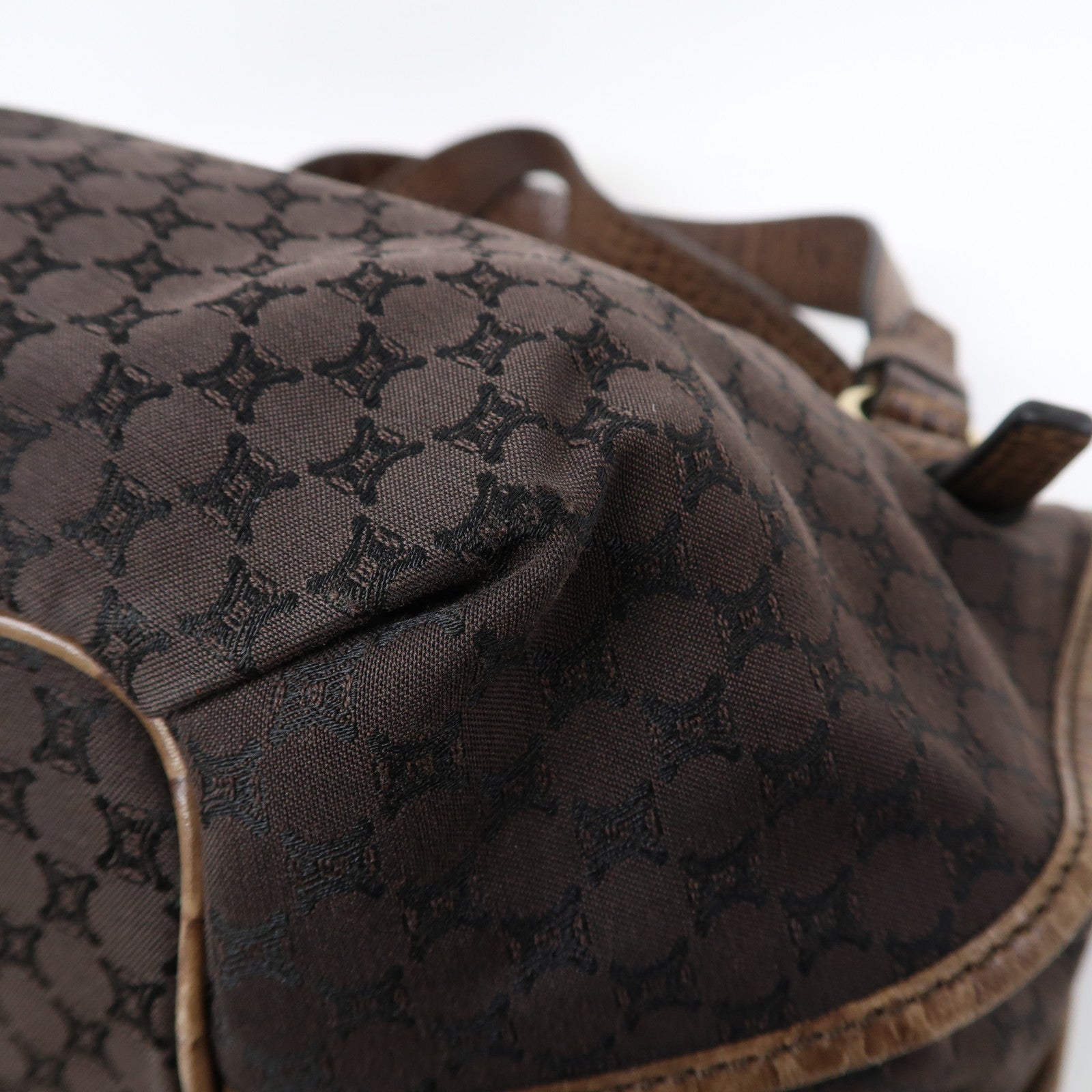 CELINE 帆布Shoulder Bag金扣肩背袋啡色