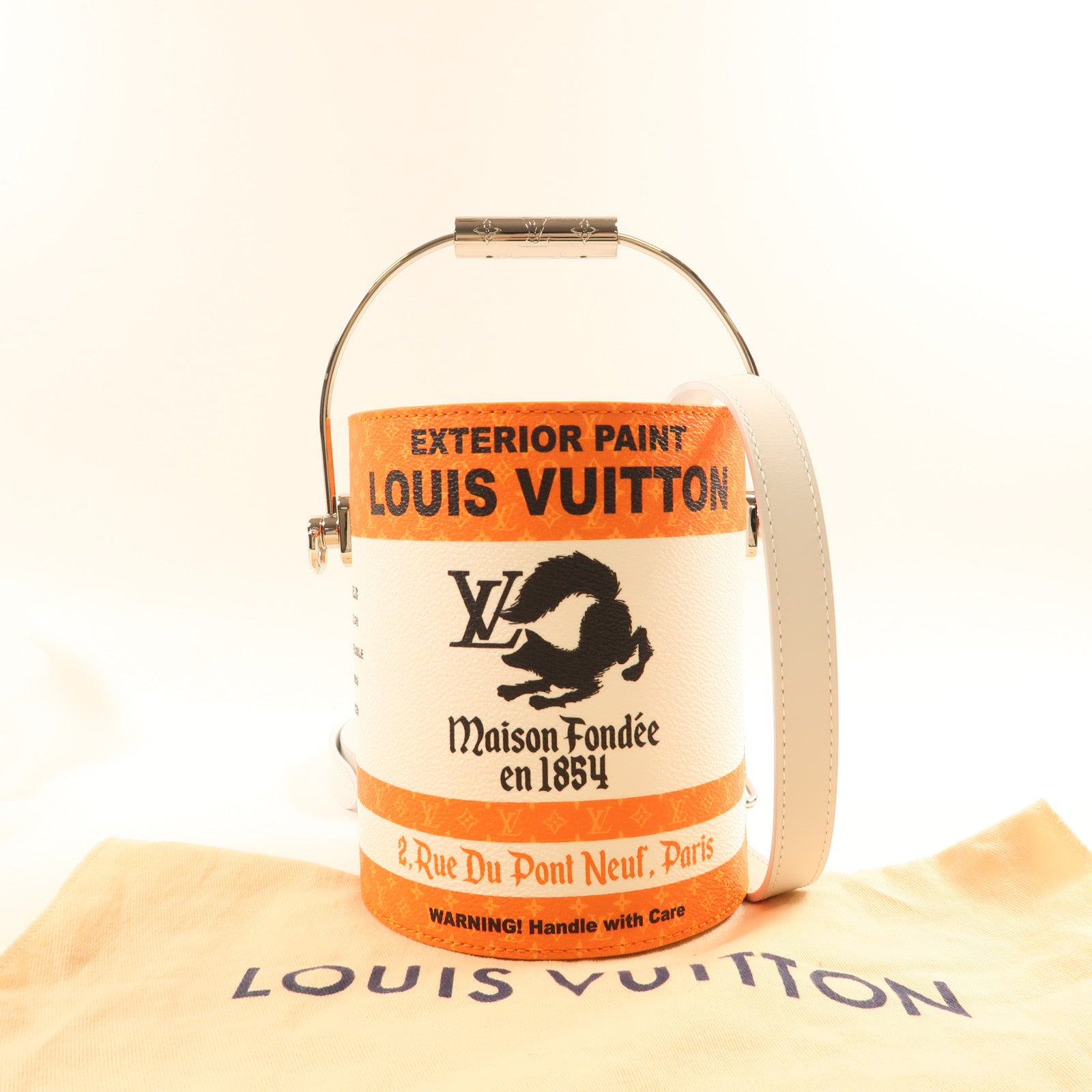 LOUIS VUITTON【激減優惠】 Monogram Paint Can 2 way Shoulder銀扣手挽肩背兩用袋