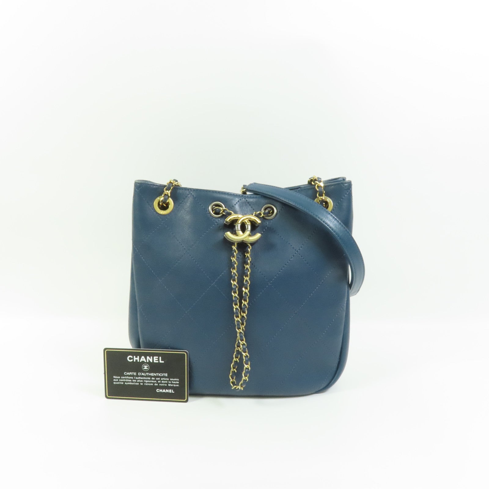 CHANEL 牛皮皮革Chain Shoulder鏈帶肩背袋