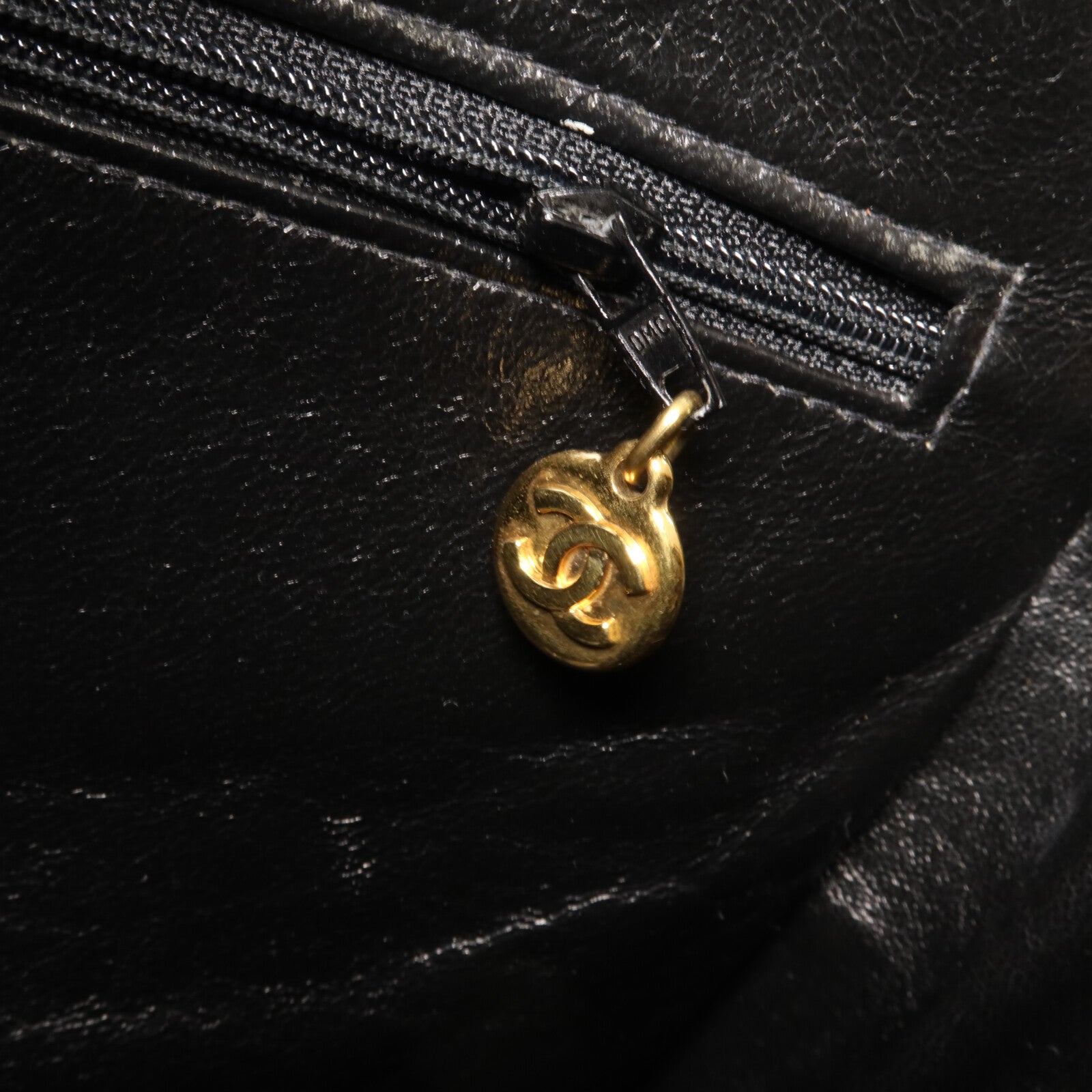 CHANEL 羊皮皮革Vintage Chain Shoulder鏈帶肩背袋