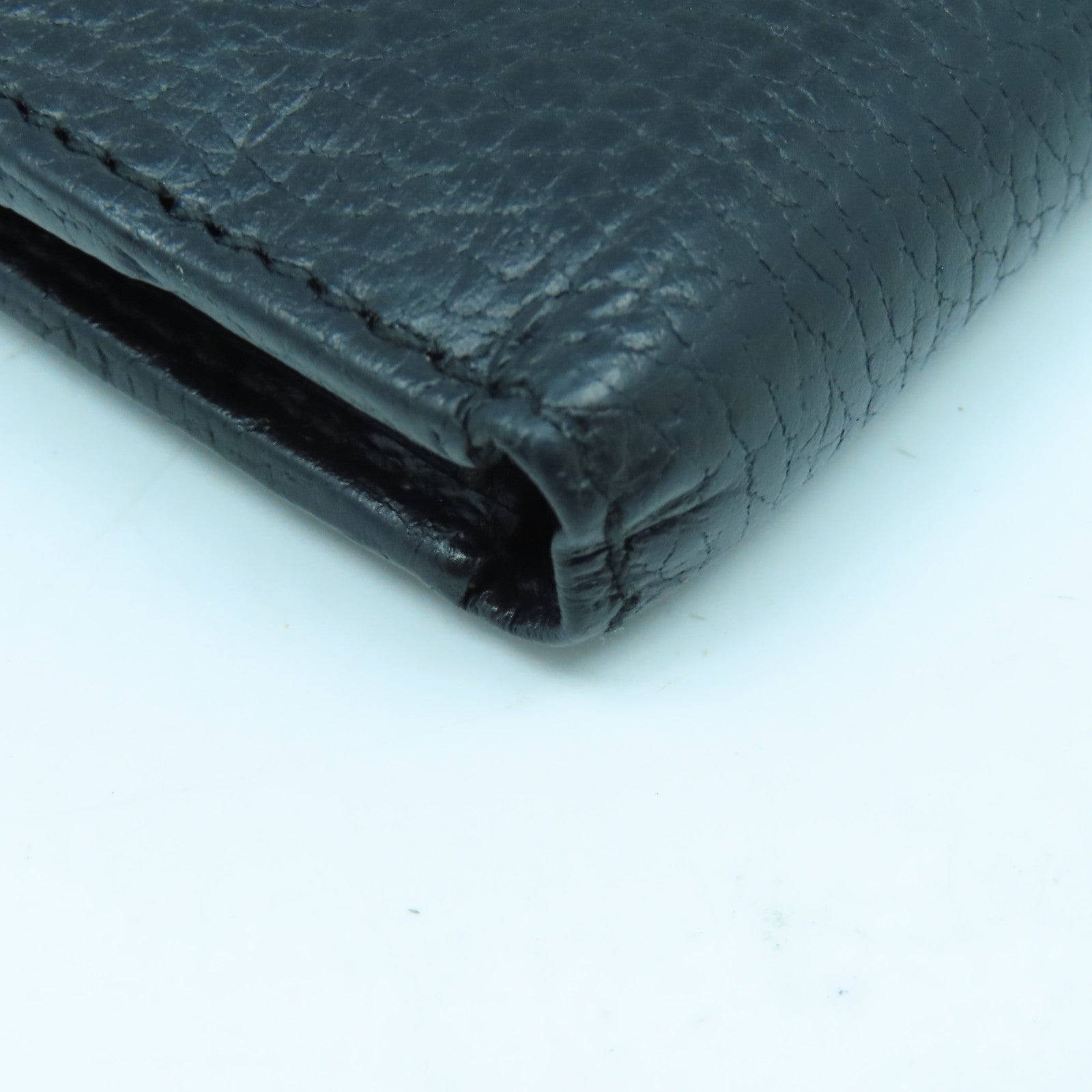 GUCCI 【激減優惠】牛皮皮革Wallet金扣錢包黑色