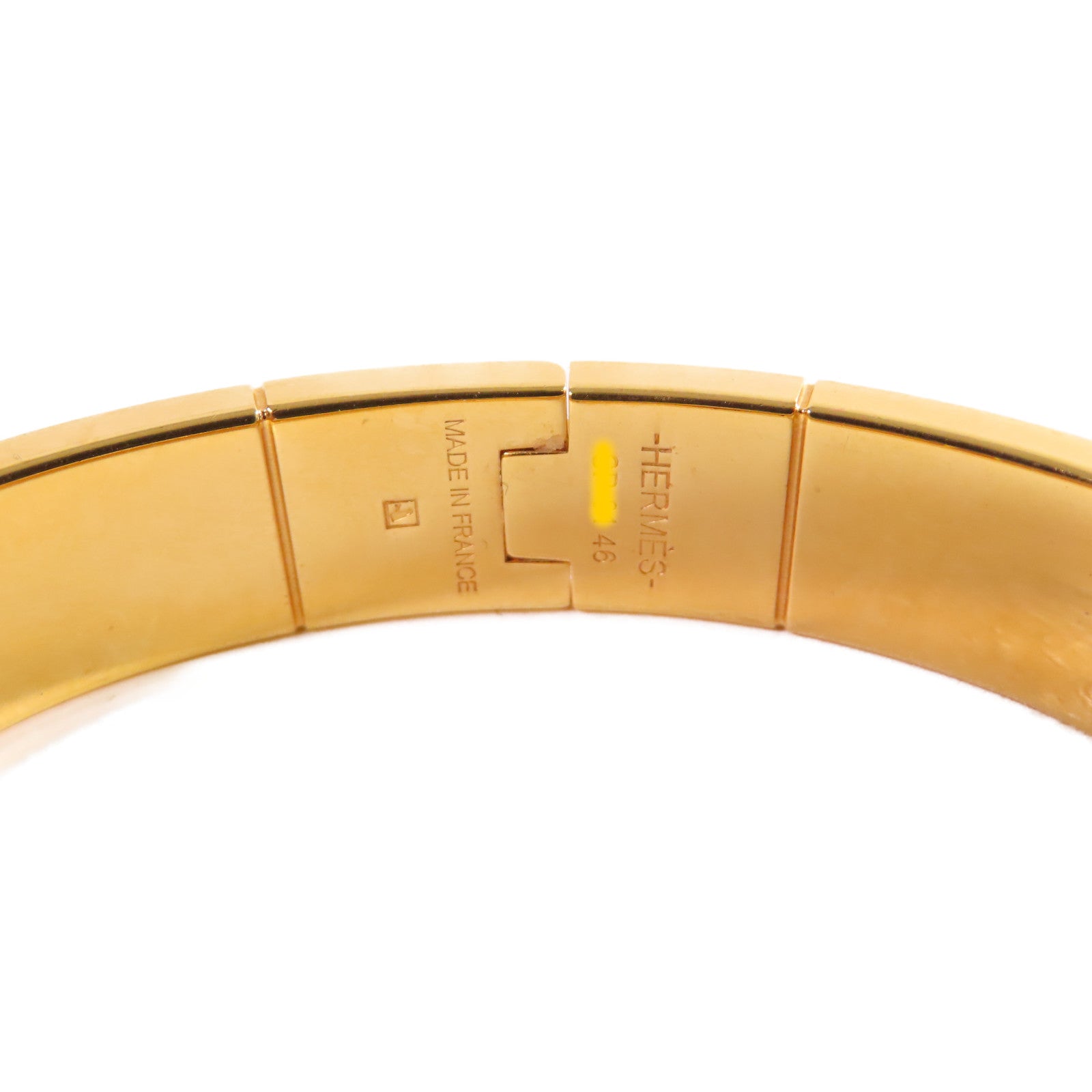 HERMES 金屬/琺瑯Charniere Bracelet手鐲紫色/藍色/彩色/金色