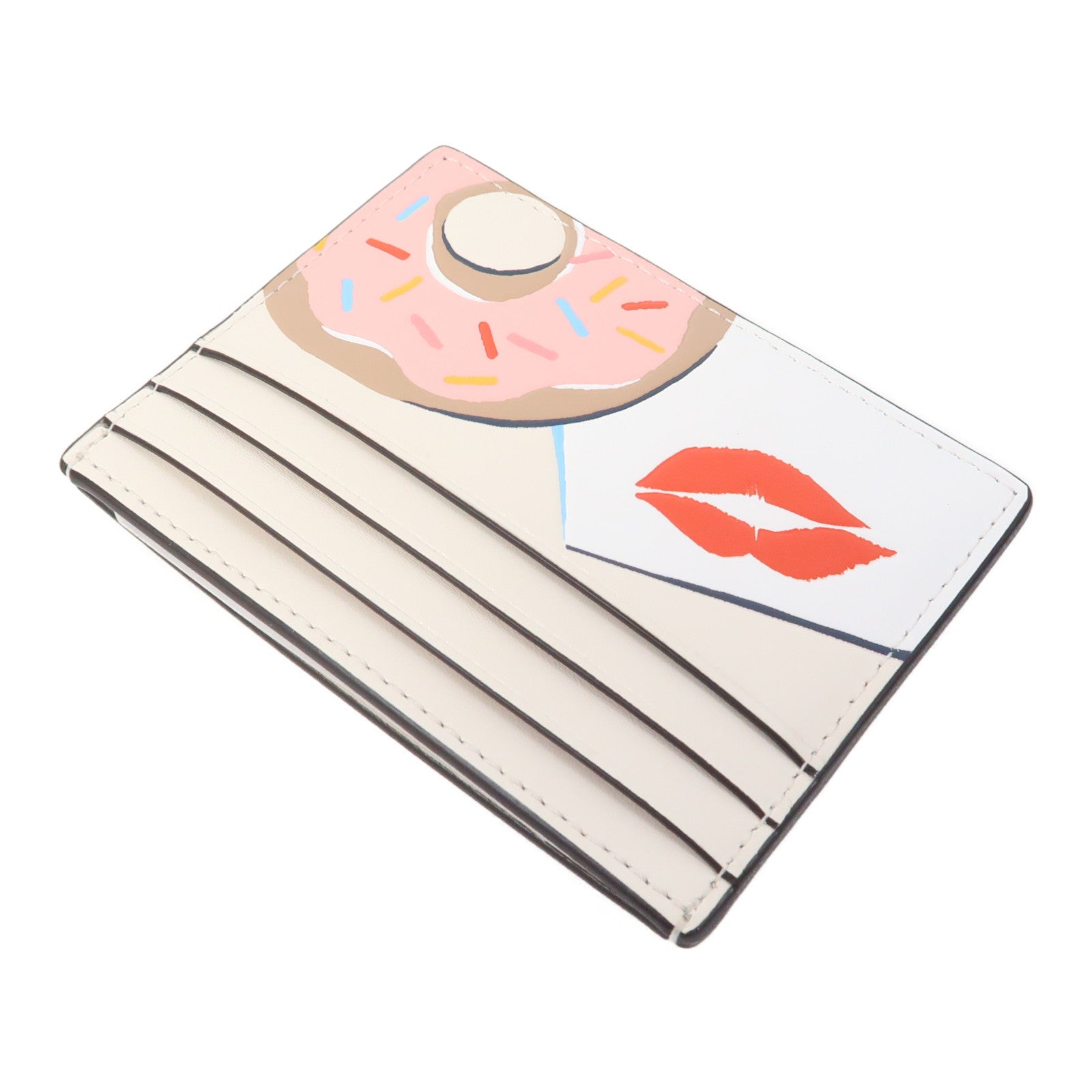 Kate Spade 【激減優惠】牛皮皮革Card Case金扣卡片套米色