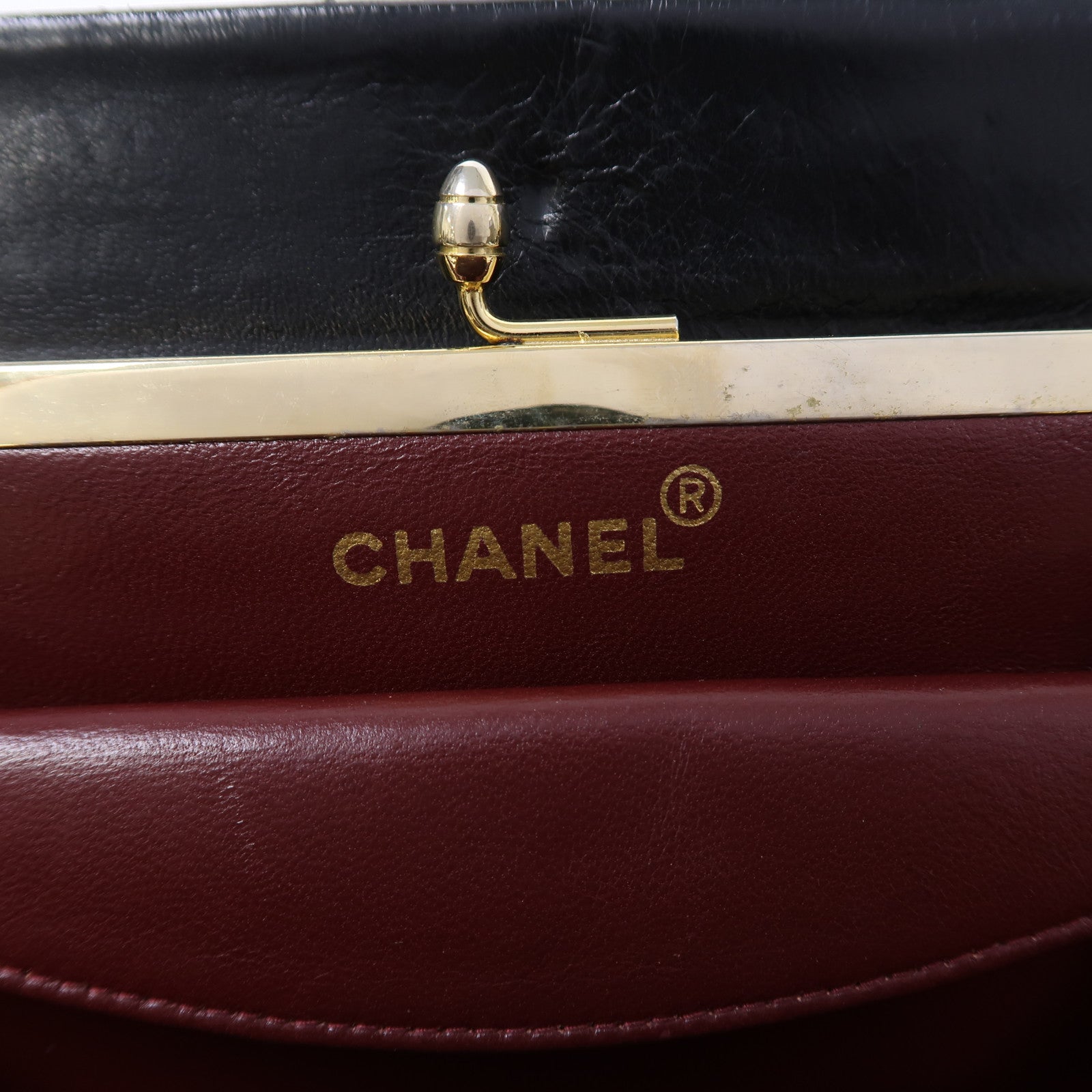 CHANEL 【激減優惠】牛皮皮革Chain Shoulder金扣鏈帶肩背袋黑色