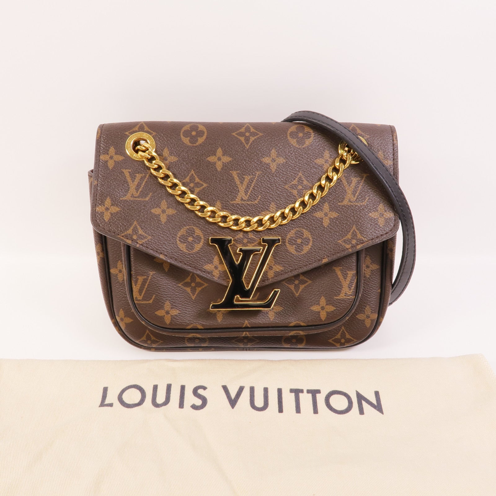LOUIS VUITTON Monogram Passy鏈帶肩背袋