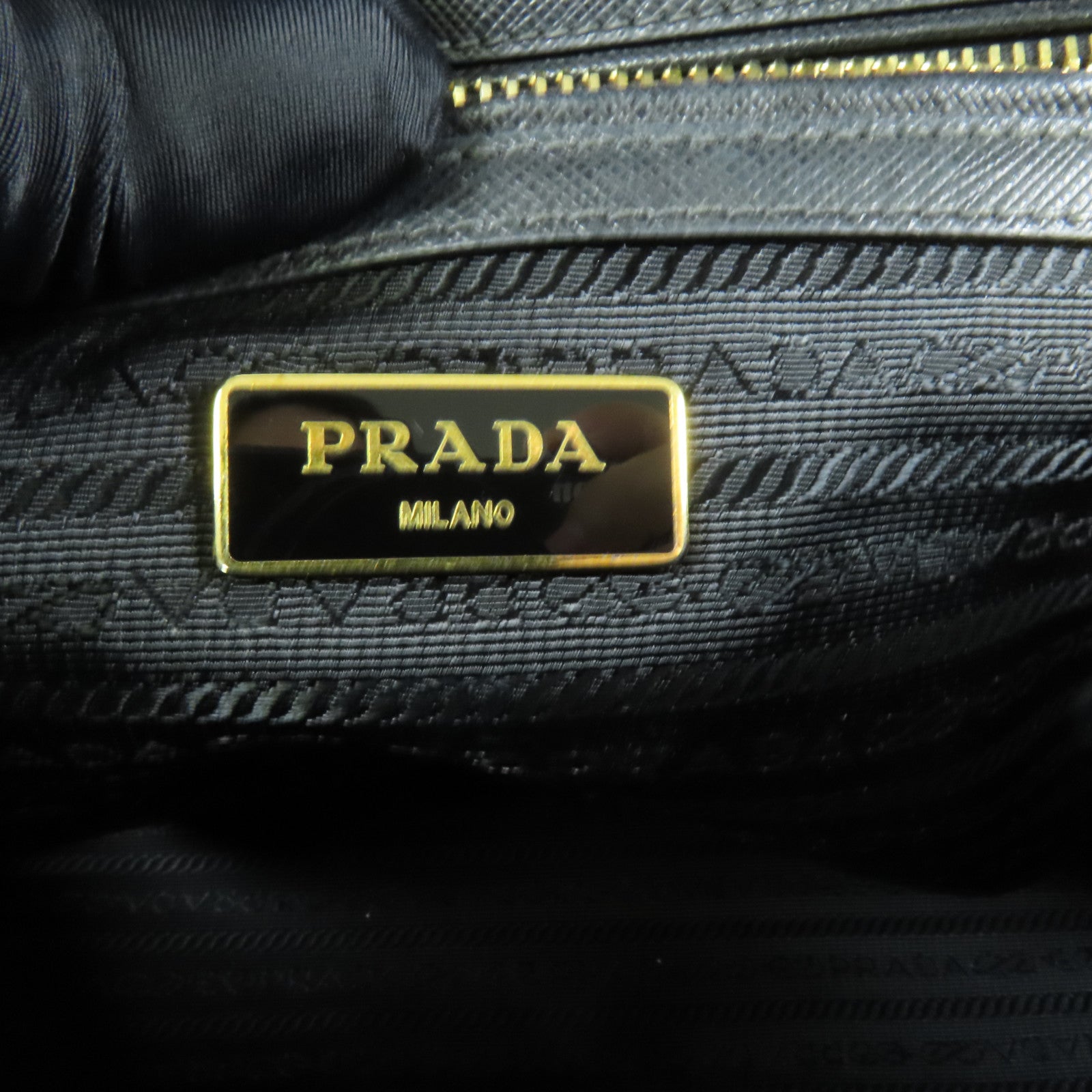 PRADA Saffiano皮革2Way Shoulder金扣手挽肩背兩用袋
