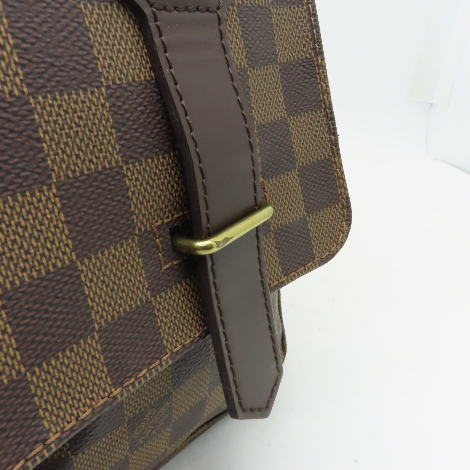 LOUIS VUITTON Damier Broadway金扣肩背袋棕色