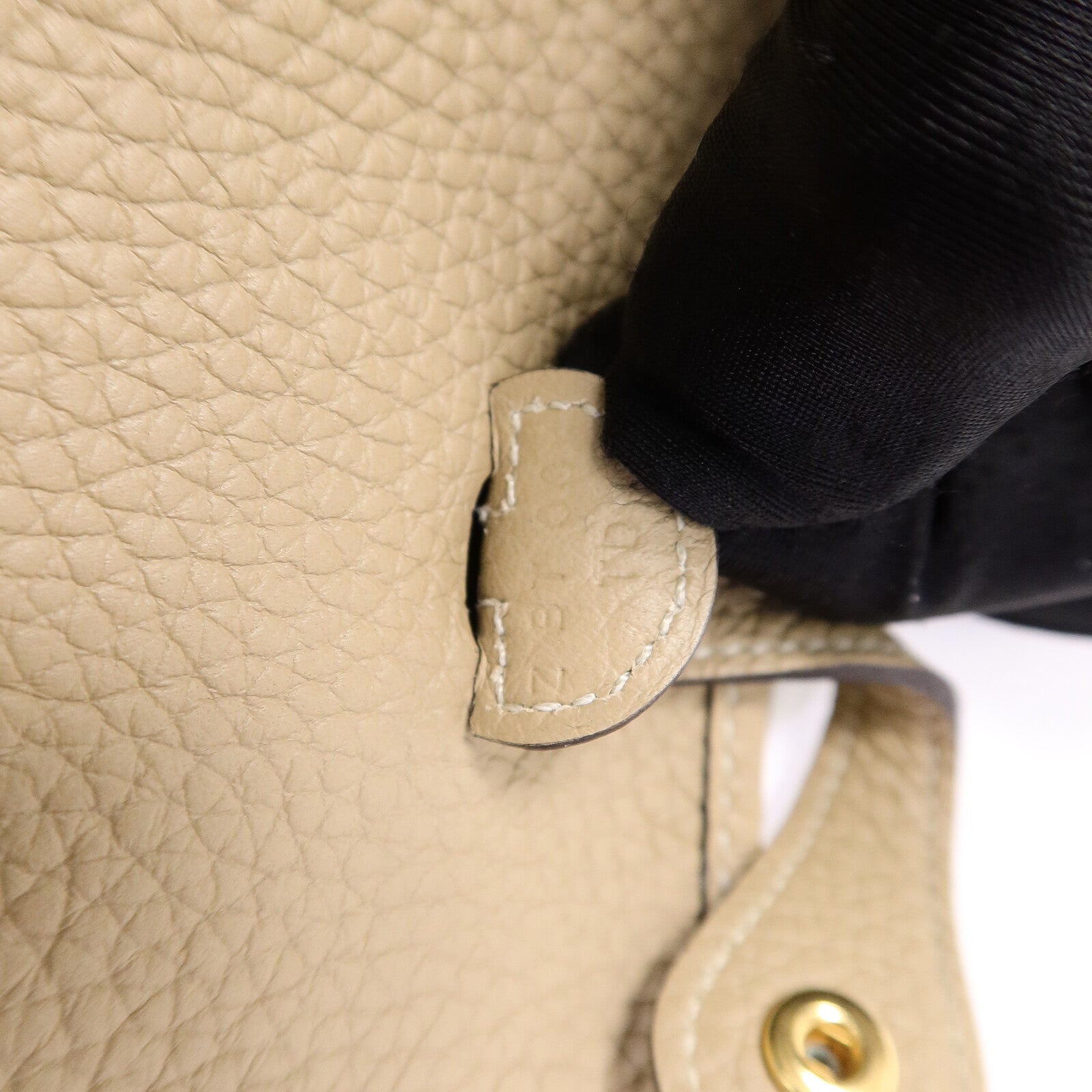 HERMES Clemence皮革Evelyne TPM肩背袋Trench/Blanc