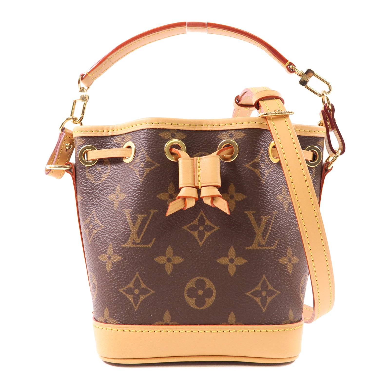 LOUIS VUITTON Monogram Nano Noe金扣手挽肩背兩用袋
