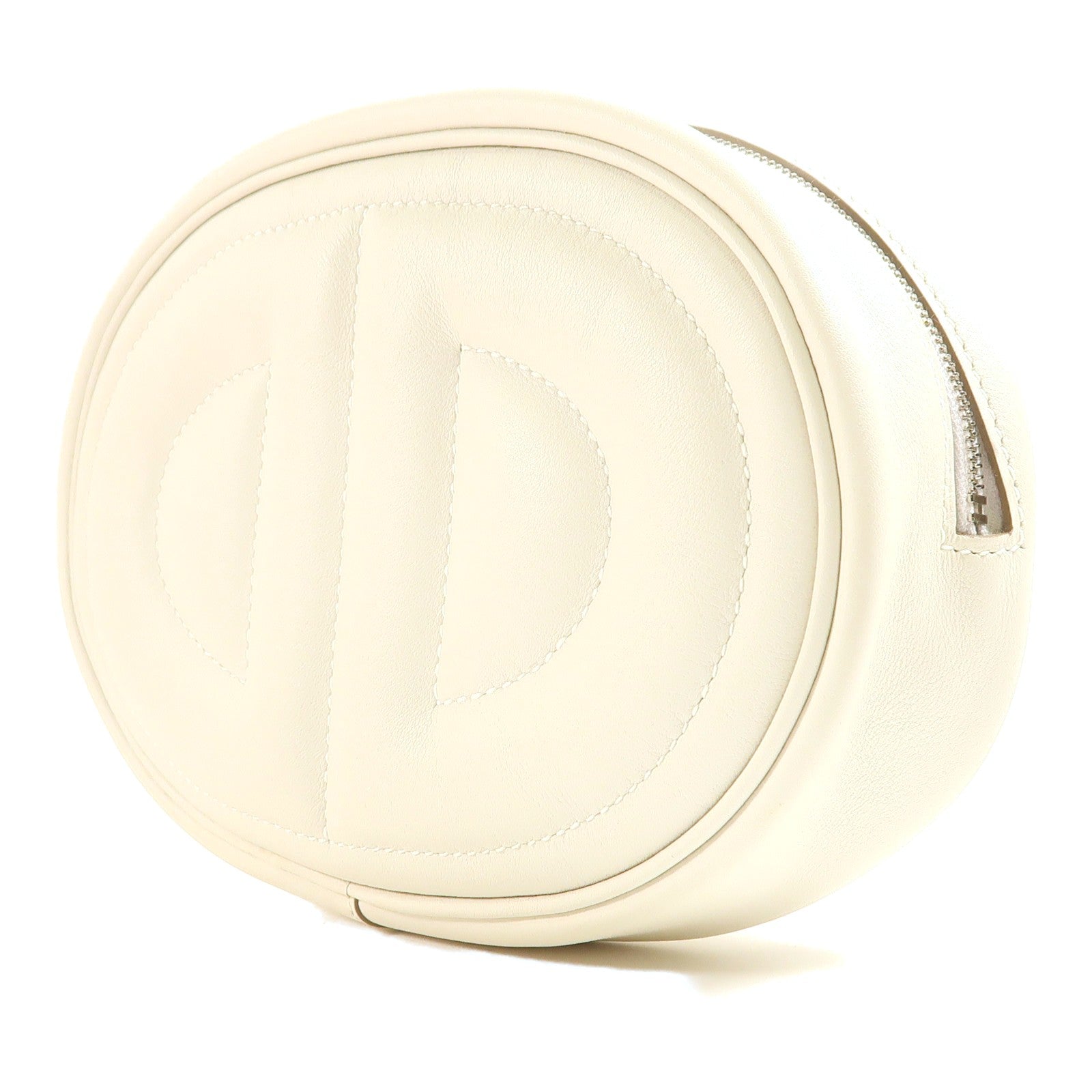 HERMES PHW In The Loop Belt Bag Swift Leather Gris Pale/White