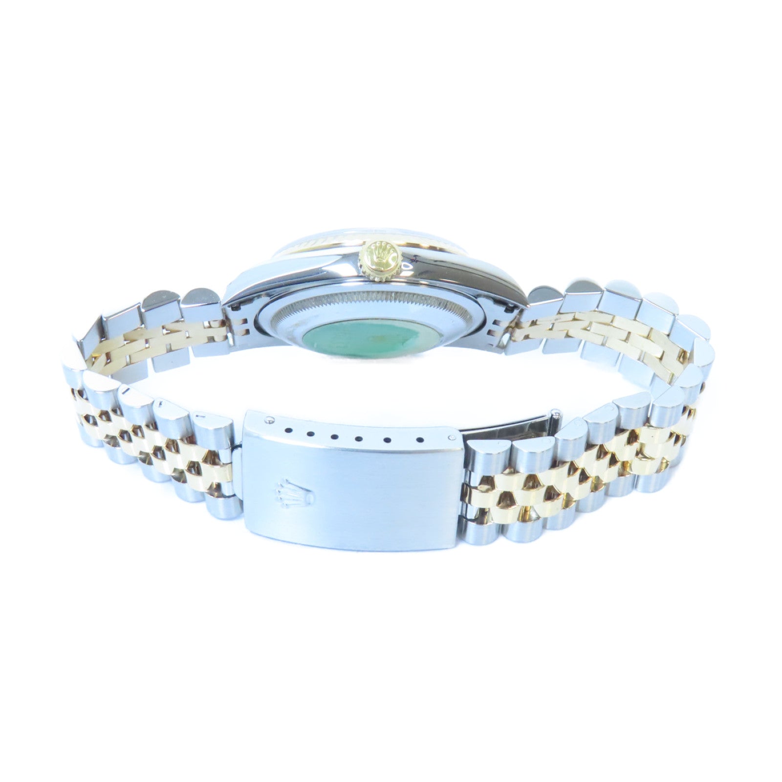 ROLEX Datejust 18K黃金/不鏽鋼手錶自動機芯銀色