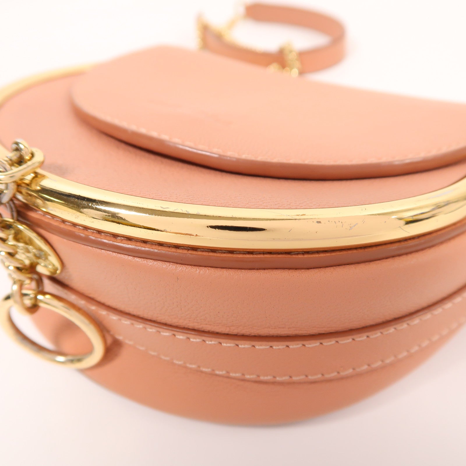 SEE BY CHLOE 牛皮皮革Chain Shoulder金扣鏈帶肩背袋