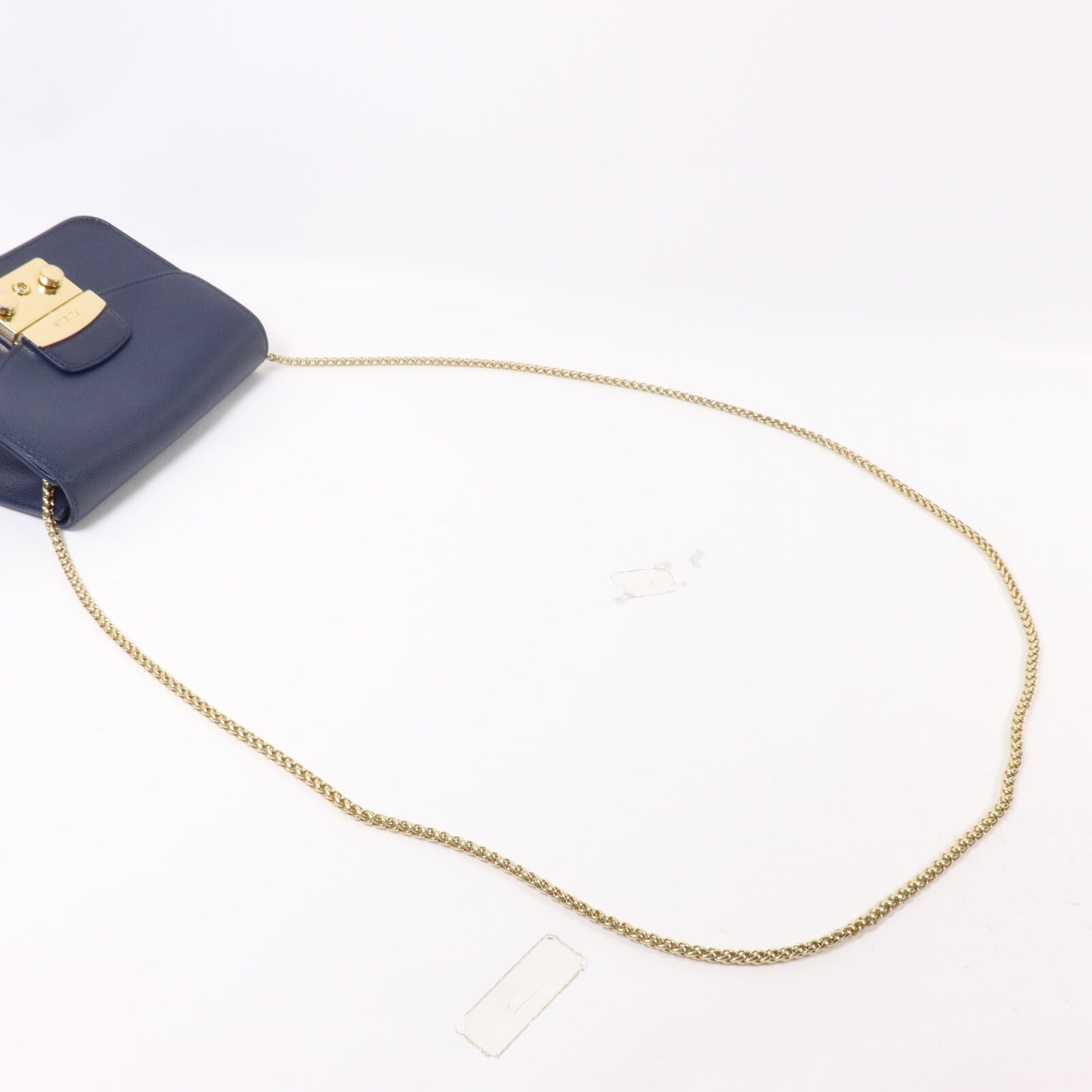 Furla 牛皮皮革Chain Shoulder鏈帶肩背袋