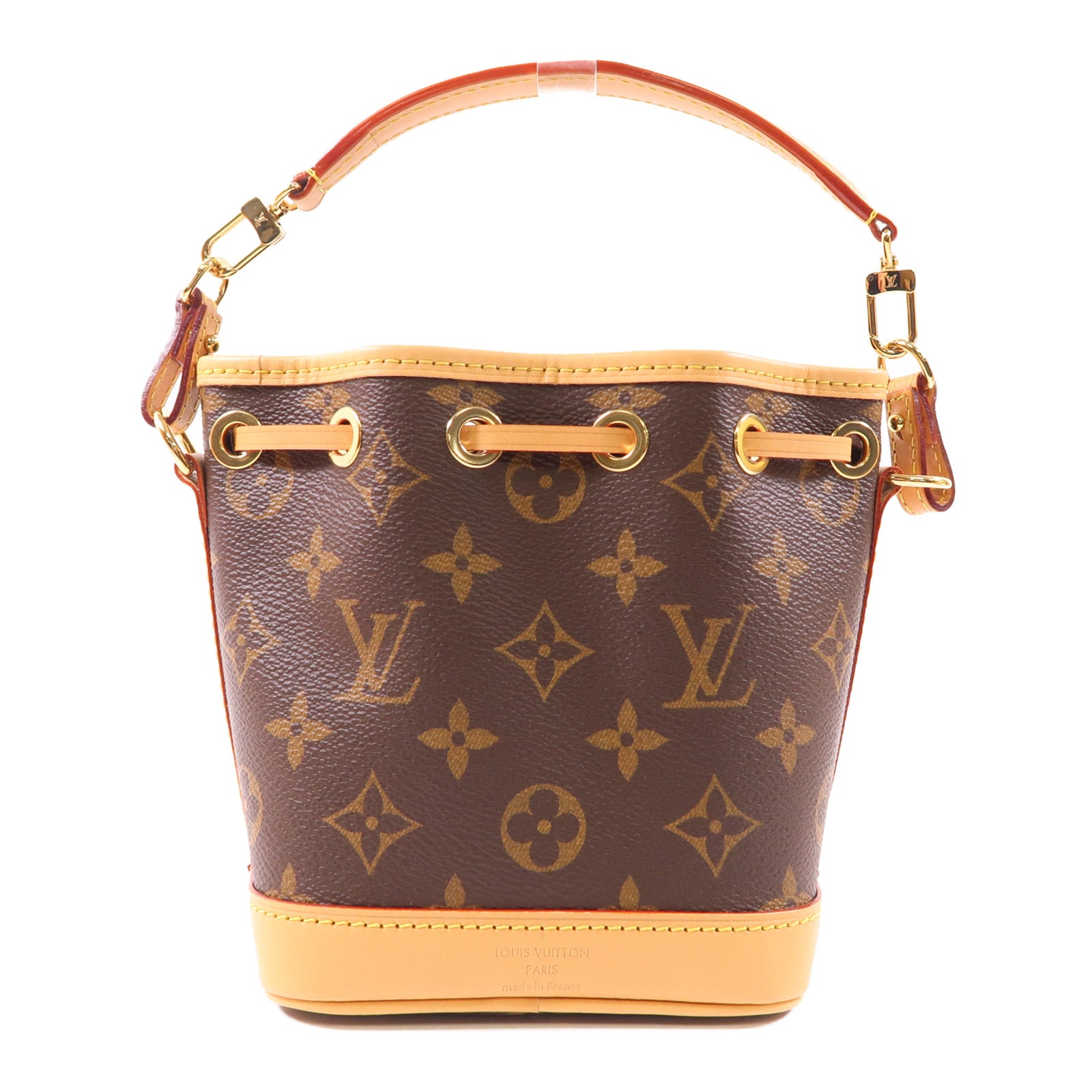 LOUIS VUITTON Monogram Nano Noe金扣手挽肩背兩用袋