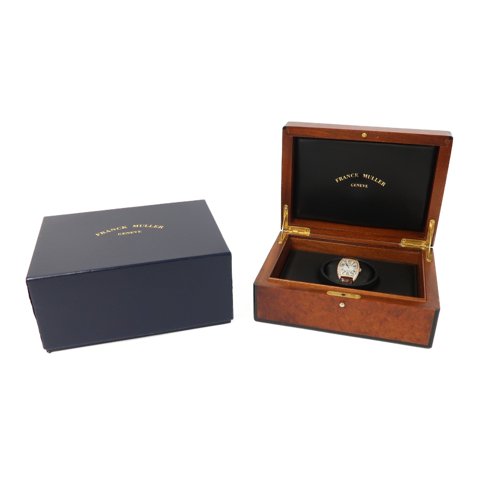FRANCK MULLER Cintree Curvex18K玫瑰金/不鏽鋼手錶石英機芯米色