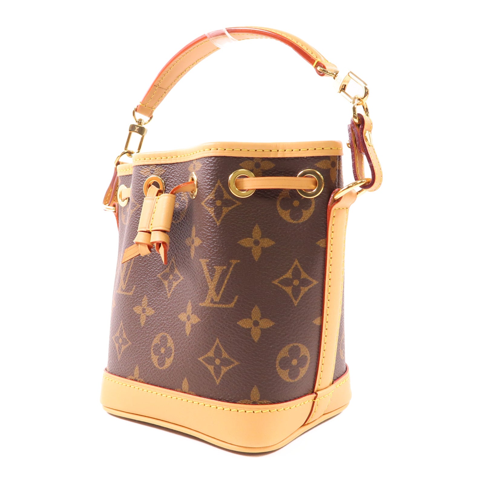 LOUIS VUITTON Monogram Nano Noe金扣手挽肩背兩用袋