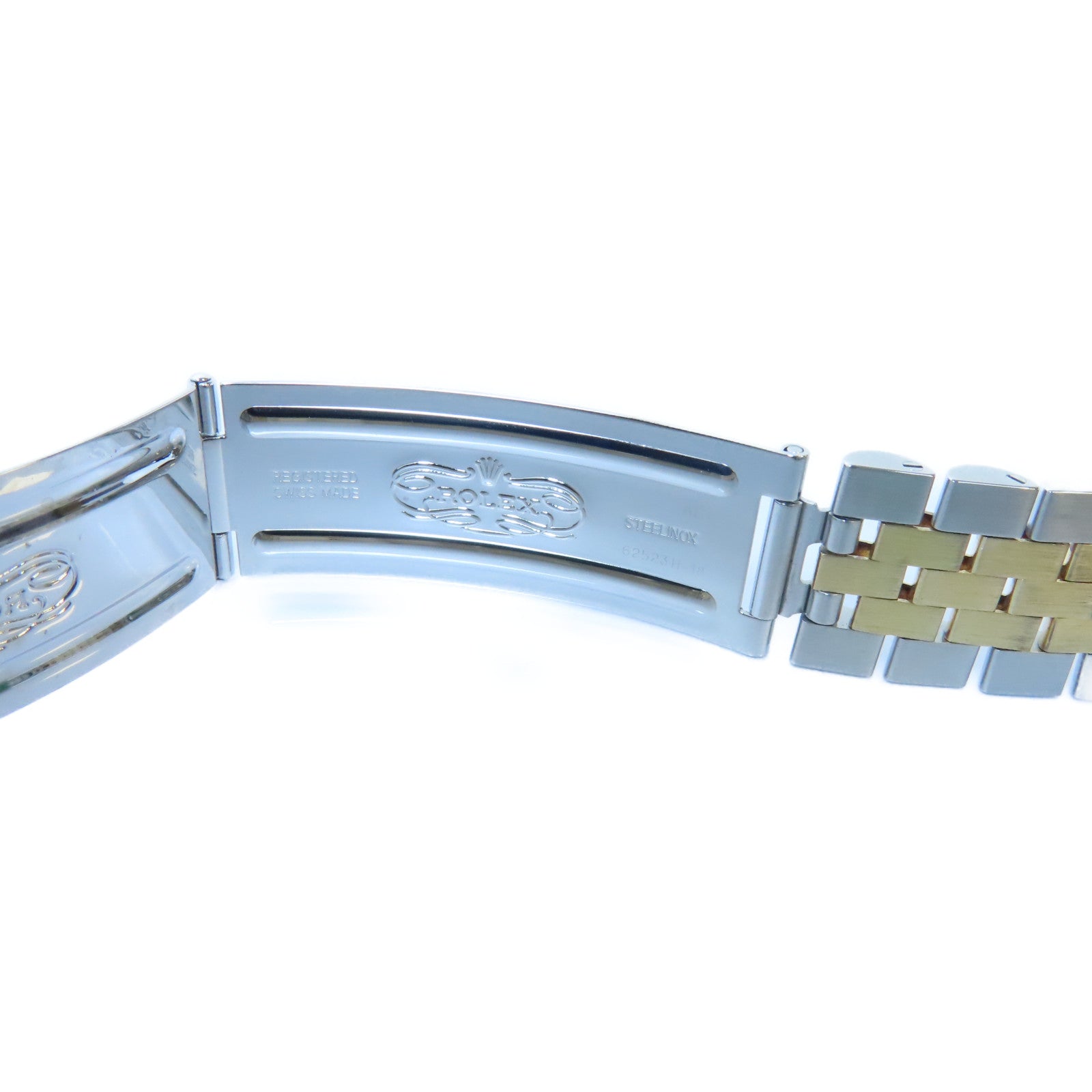 ROLEX Datejust 18K黃金/不鏽鋼手錶自動機芯銀色