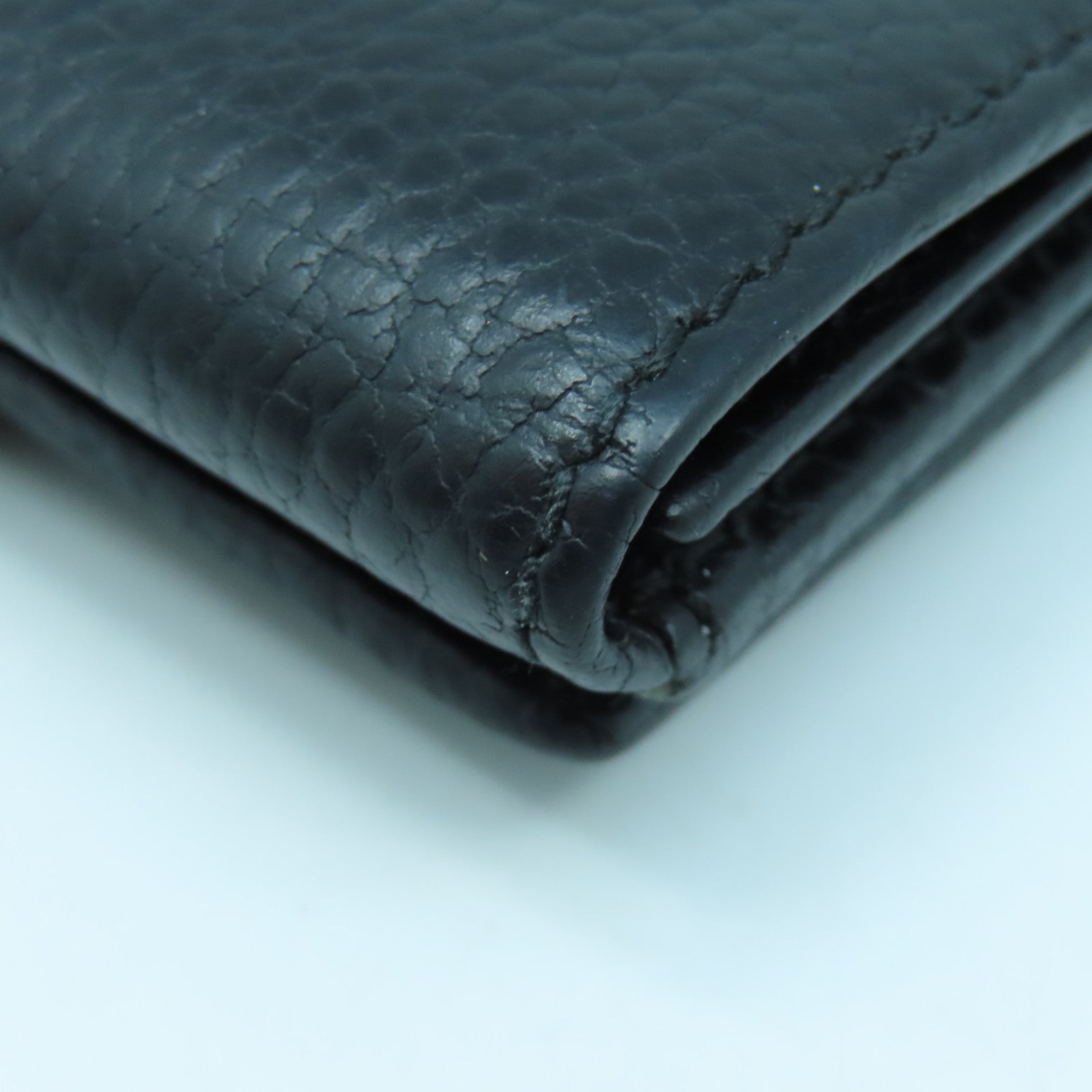 GUCCI 【激減優惠】牛皮皮革Wallet金扣錢包黑色