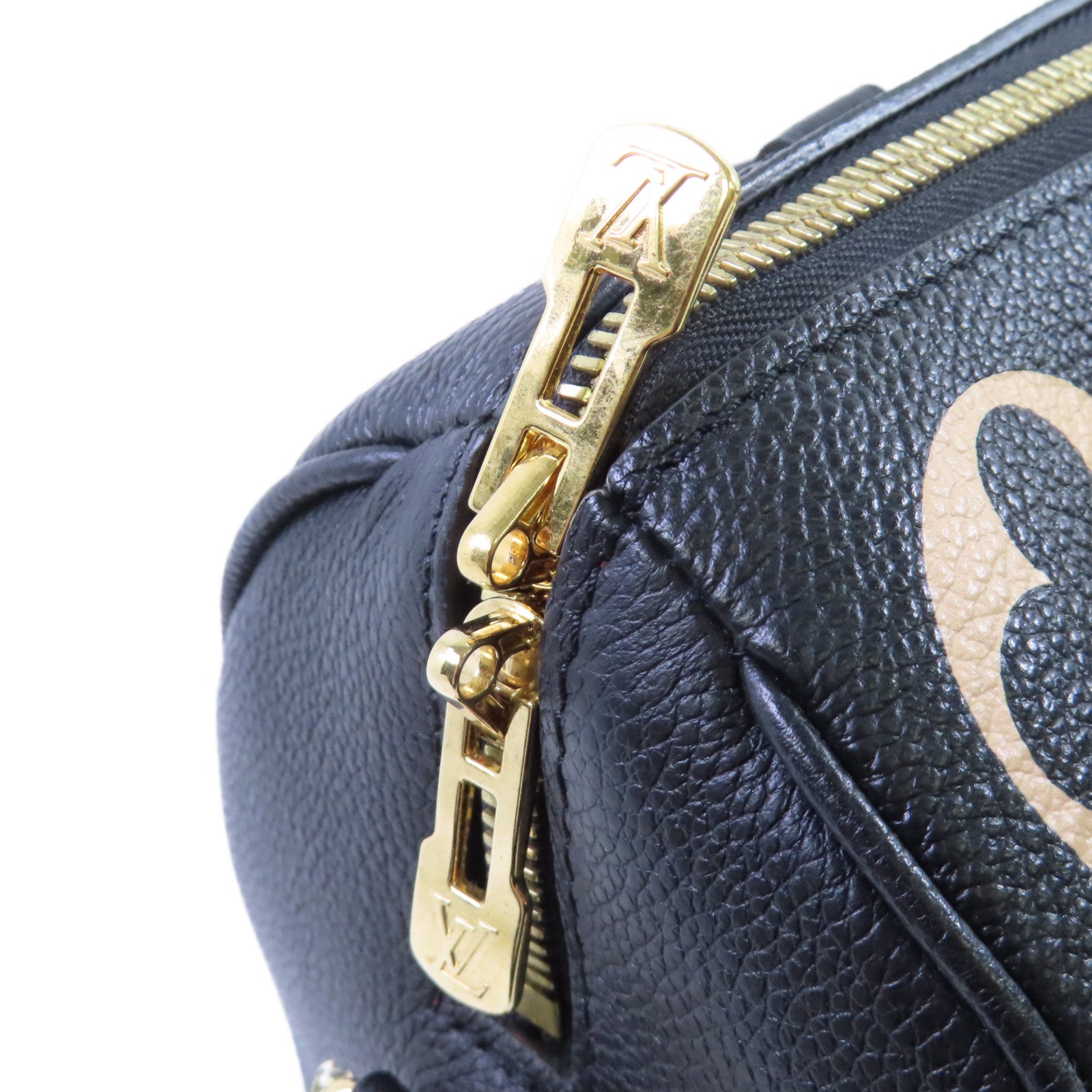 LOUIS VUITTON Monogram Empreinte Speedy Bandouliere 25 2Way Shoulder Bag金扣手挽肩背兩用袋啡色/杏色