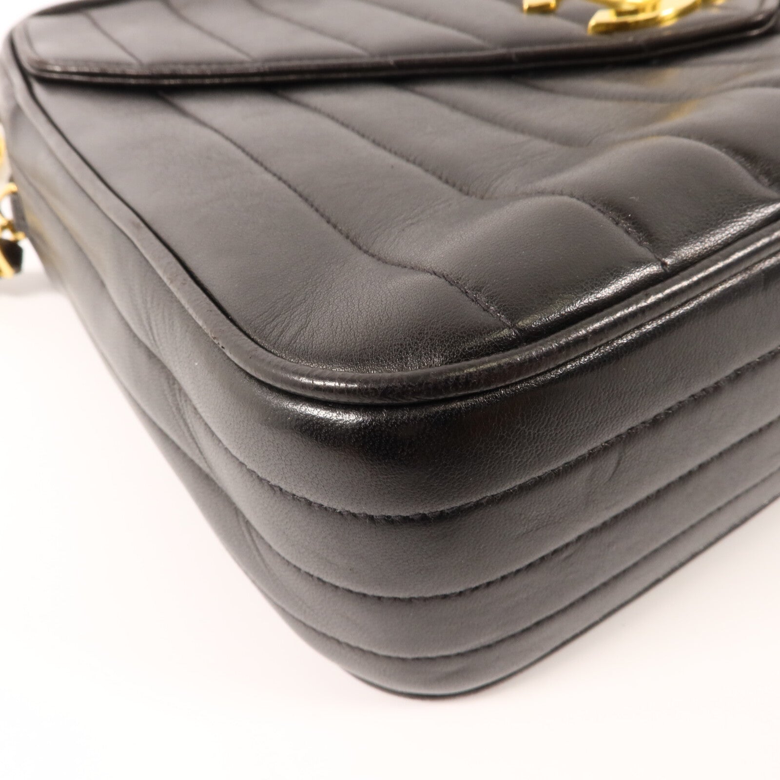 CHANEL 羊皮皮革Vintage Chain Shoulder鏈帶肩背袋