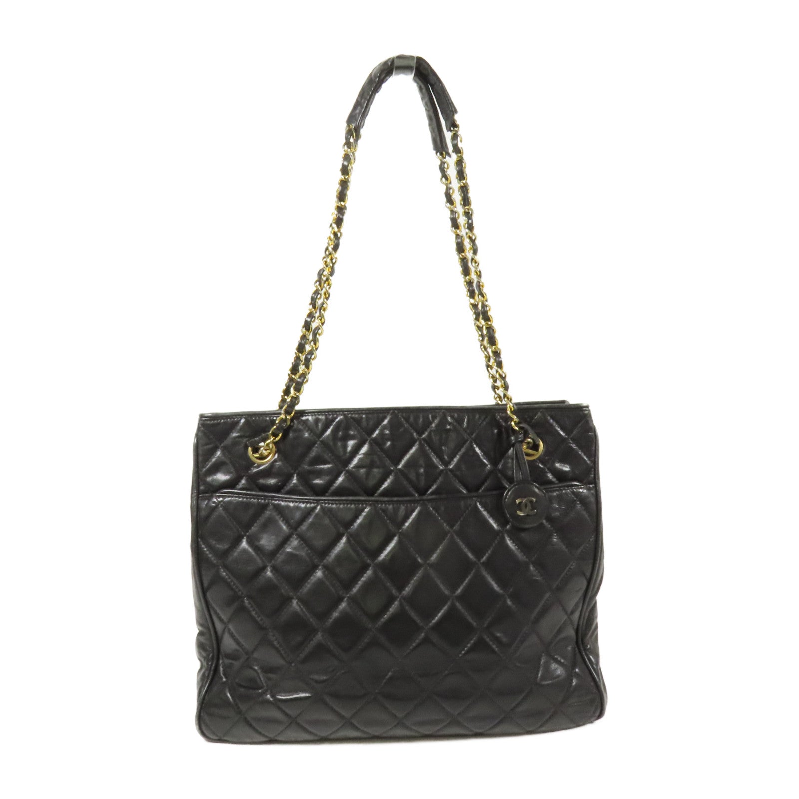 CHANEL 羊皮皮革Shoulder Bag金扣肩背袋