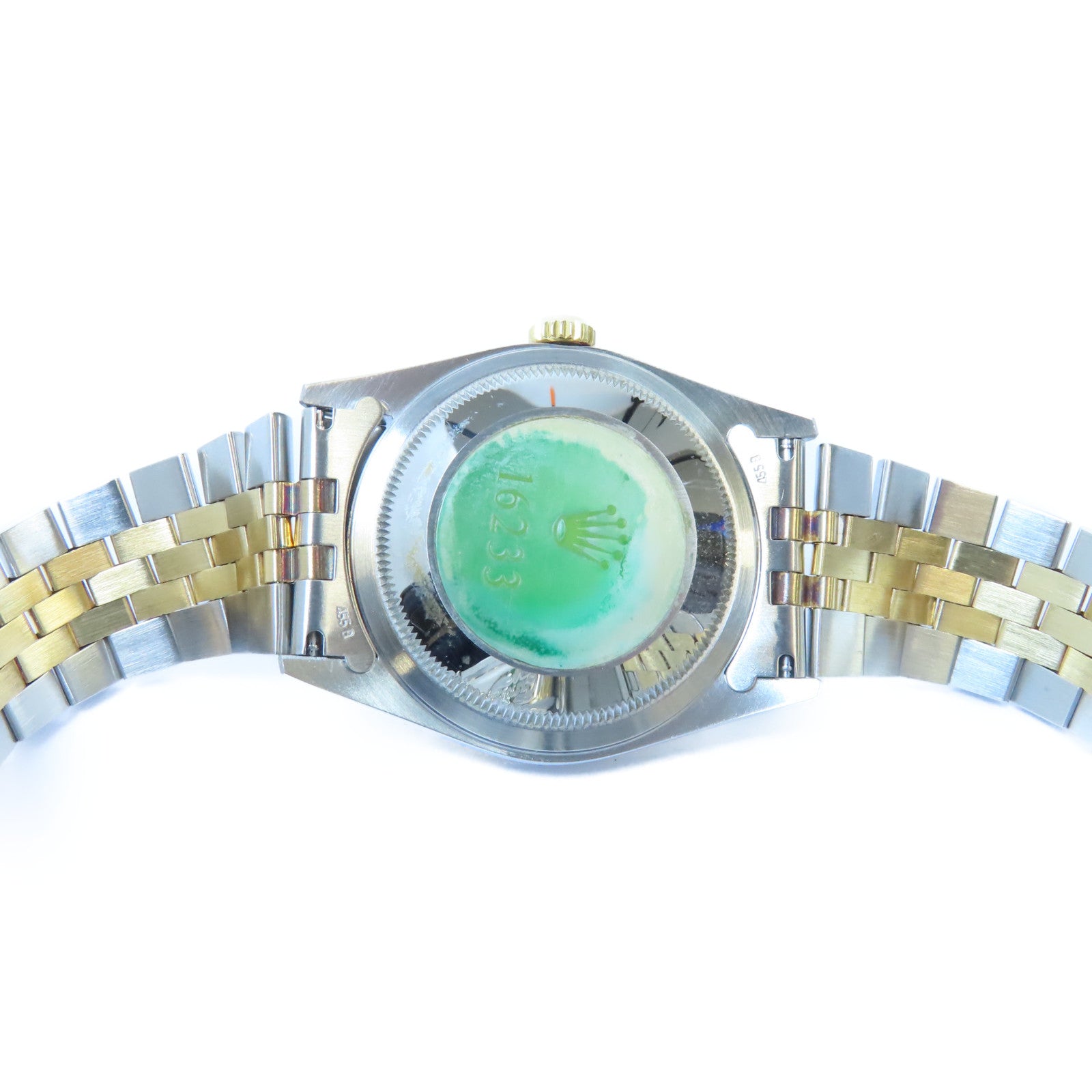 ROLEX Datejust 18K黃金/不鏽鋼手錶自動機芯銀色