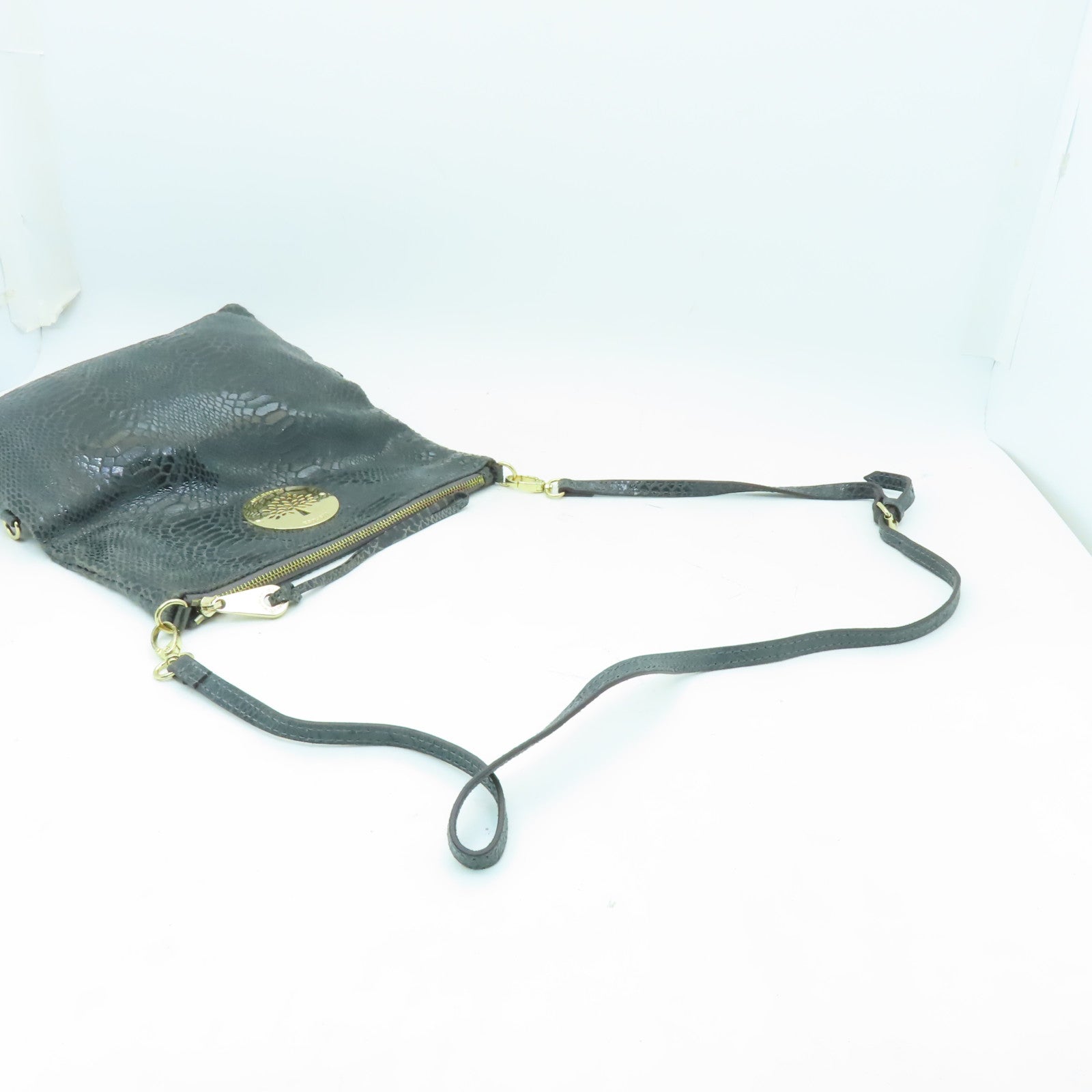 MULBERRY 【激減優惠】牛皮皮革Shoulder Bag金扣肩背袋灰色
