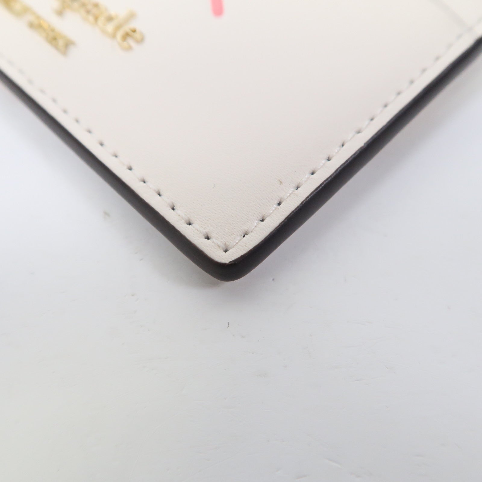 Kate Spade 【激減優惠】牛皮皮革Card Case金扣卡片套米色