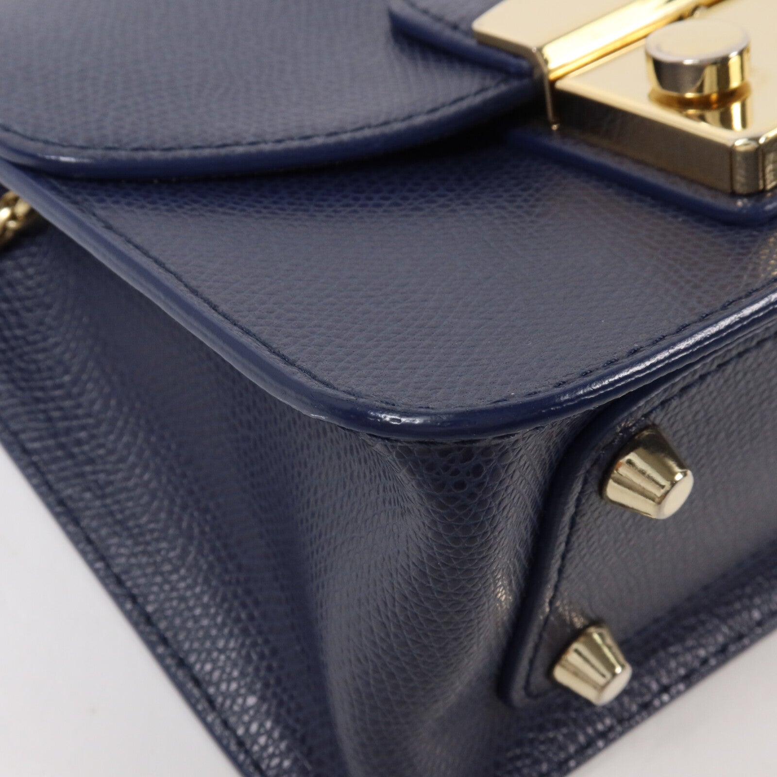 Furla 牛皮皮革Chain Shoulder鏈帶肩背袋