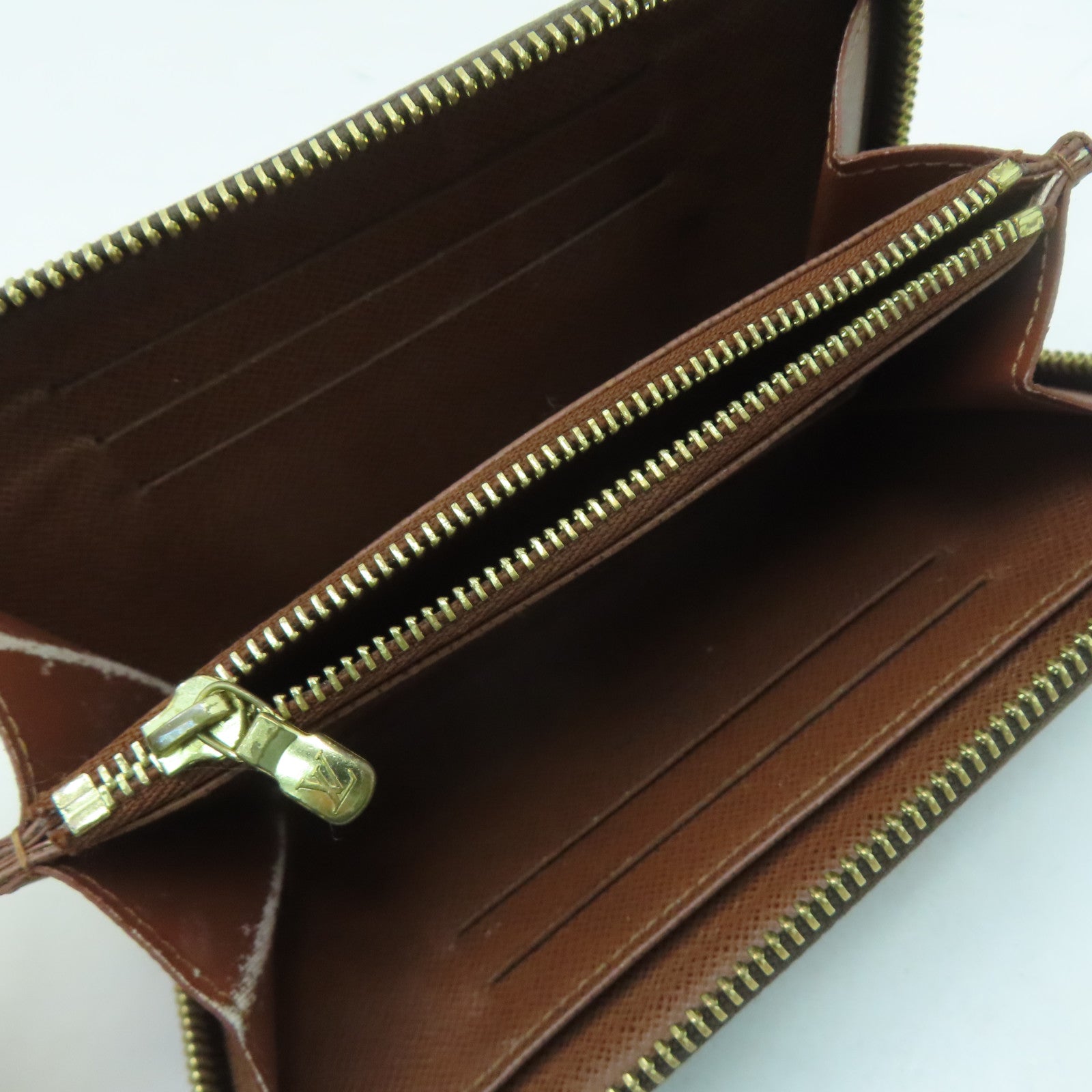 LOUIS VUITTON 【激減優惠】Monogram Compact Zippy Wallet金扣錢包啡色