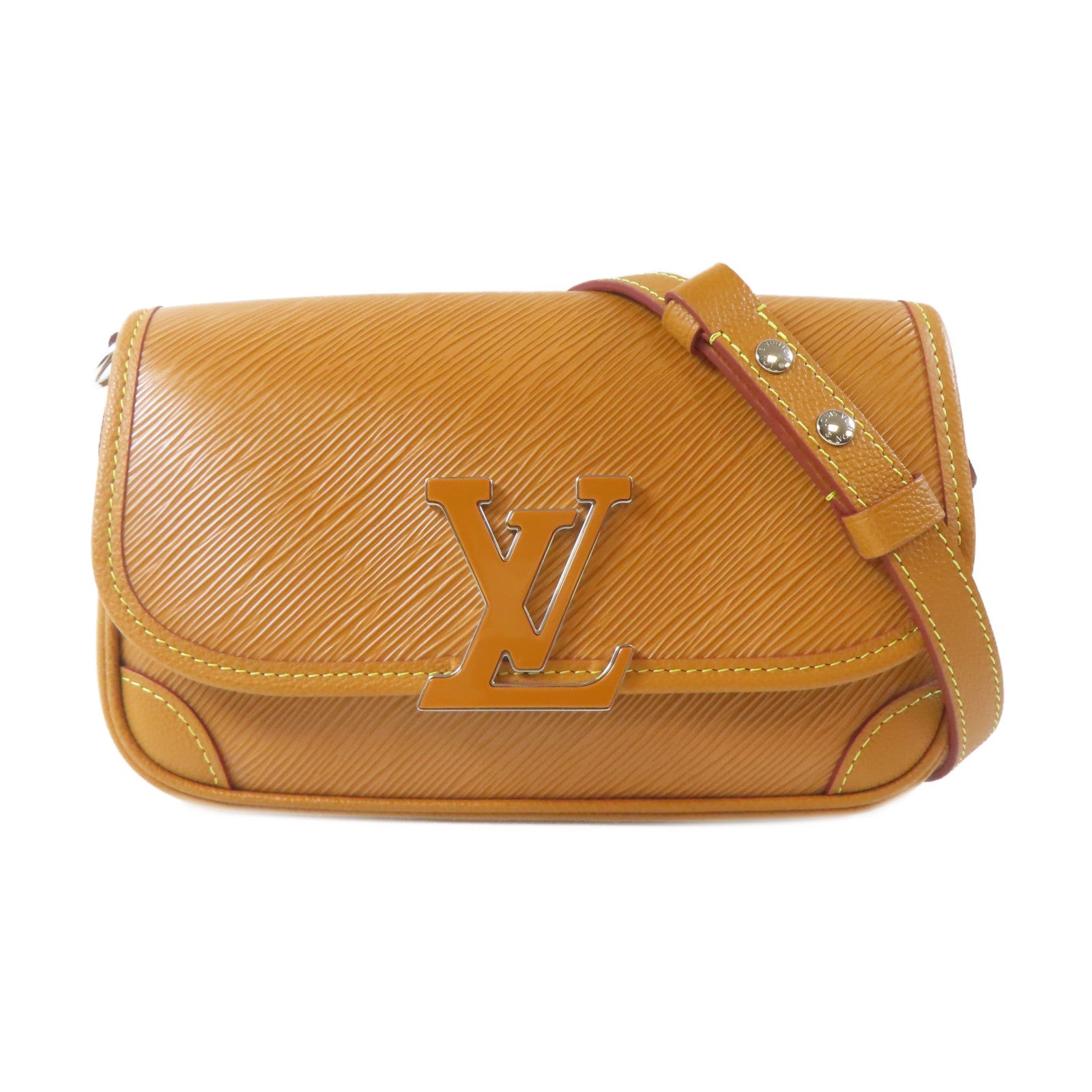 LOUIS VUITTON Epi Buci銀扣肩背袋啡色