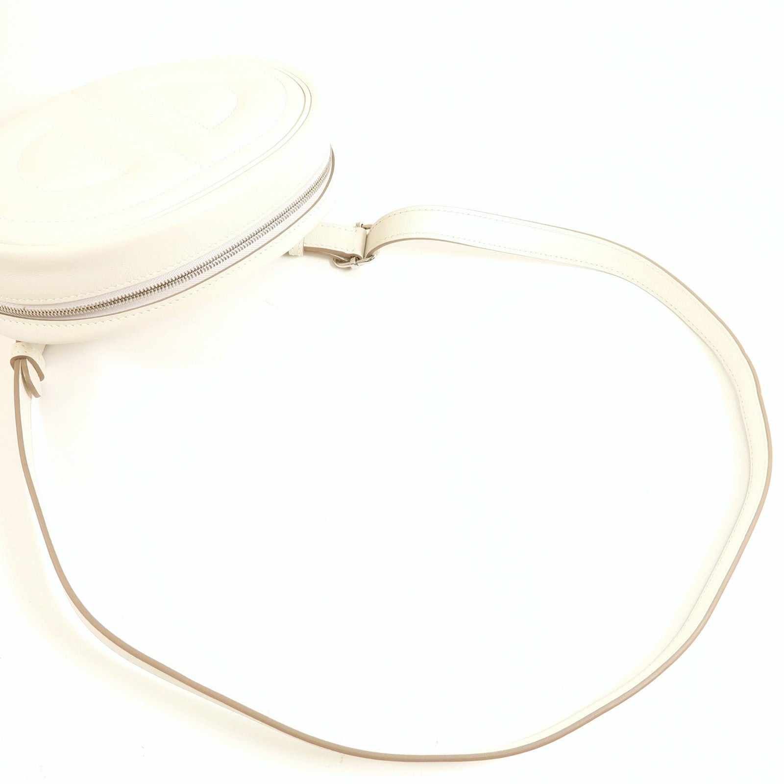 HERMES PHW In The Loop Belt Bag Swift Leather Gris Pale/White