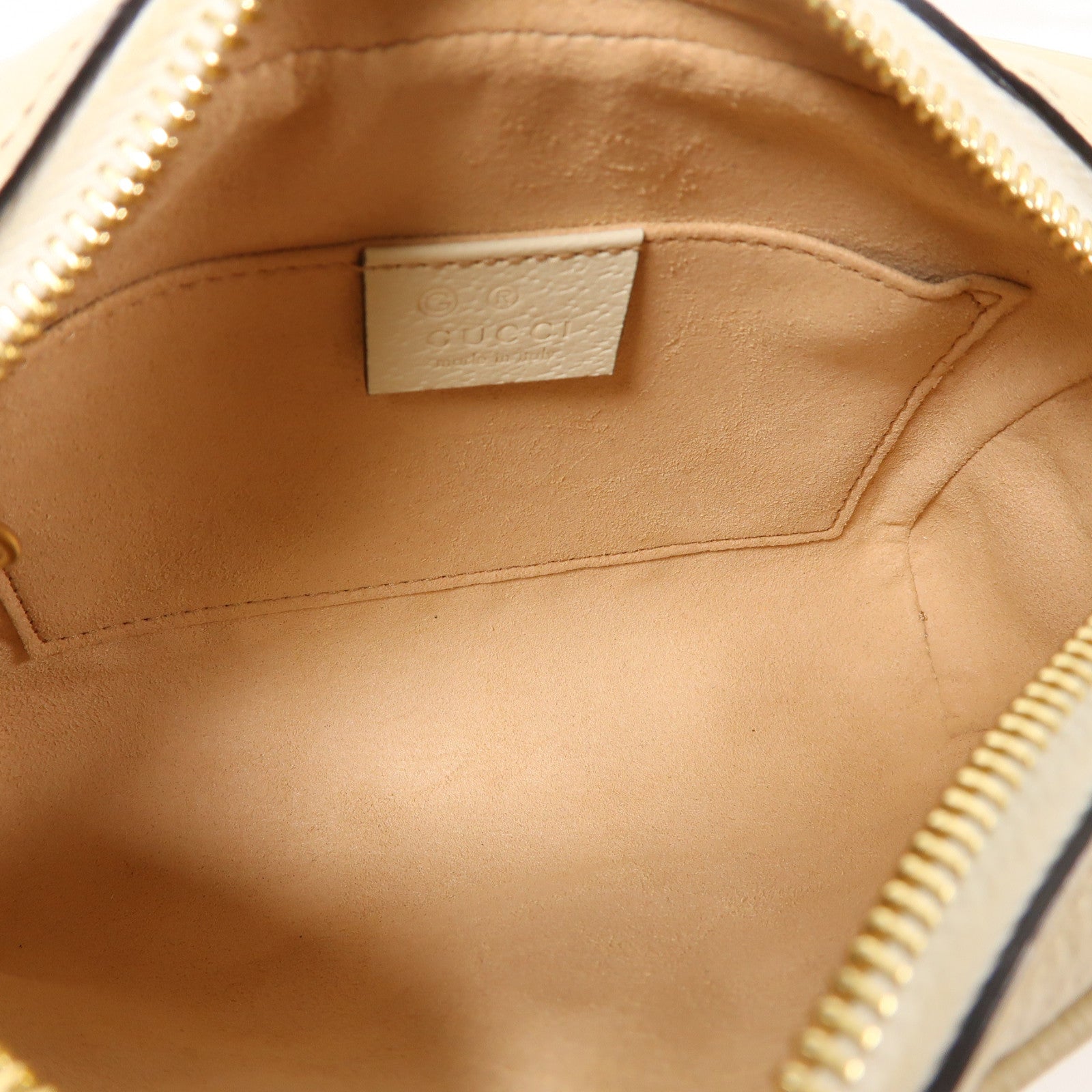 GUCCI 牛皮皮革Shoulder Bag金扣肩背袋白色