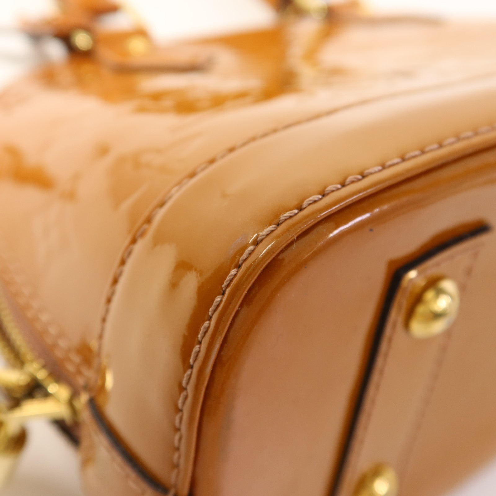 LOUIS VUITTON Vernis Alma BB金扣手挽肩背兩用袋