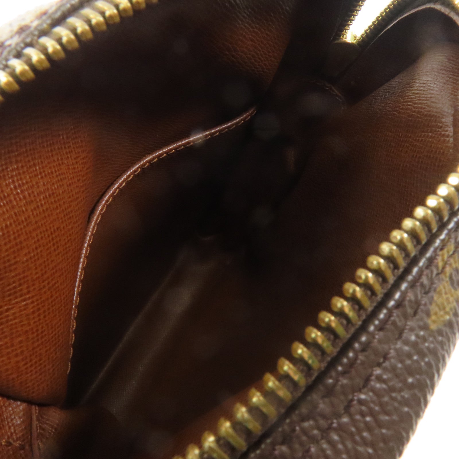 LOUIS VUITTON Monogram Danube金扣肩背袋棕色