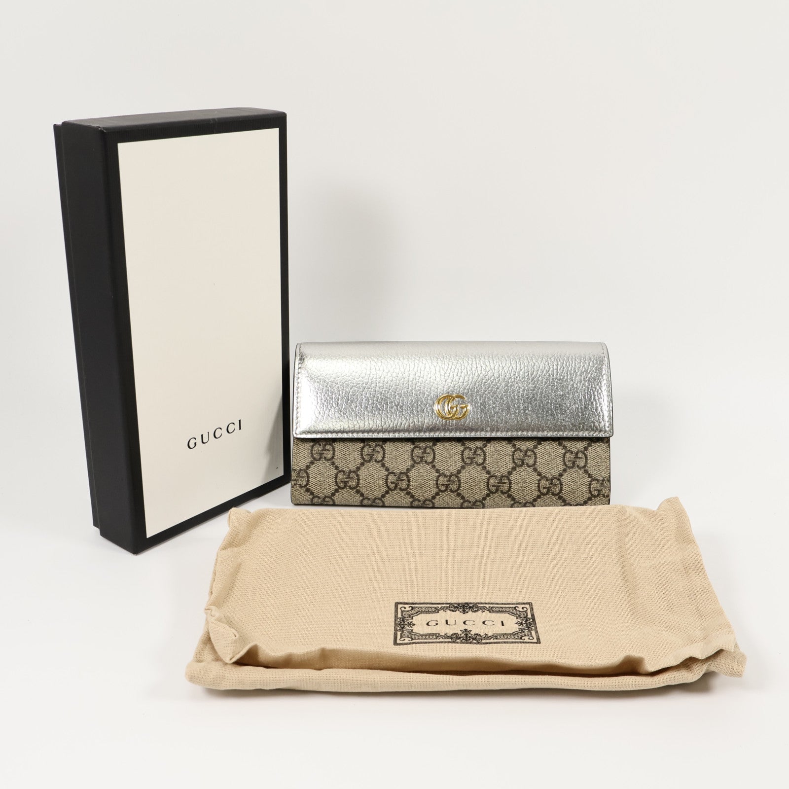 GUCCI 塗層帆布Long Wallet長錢包