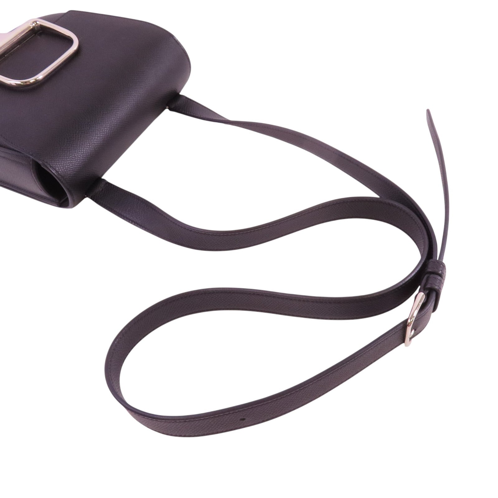 HERMES Epsom皮革Mini Della銀扣肩背袋