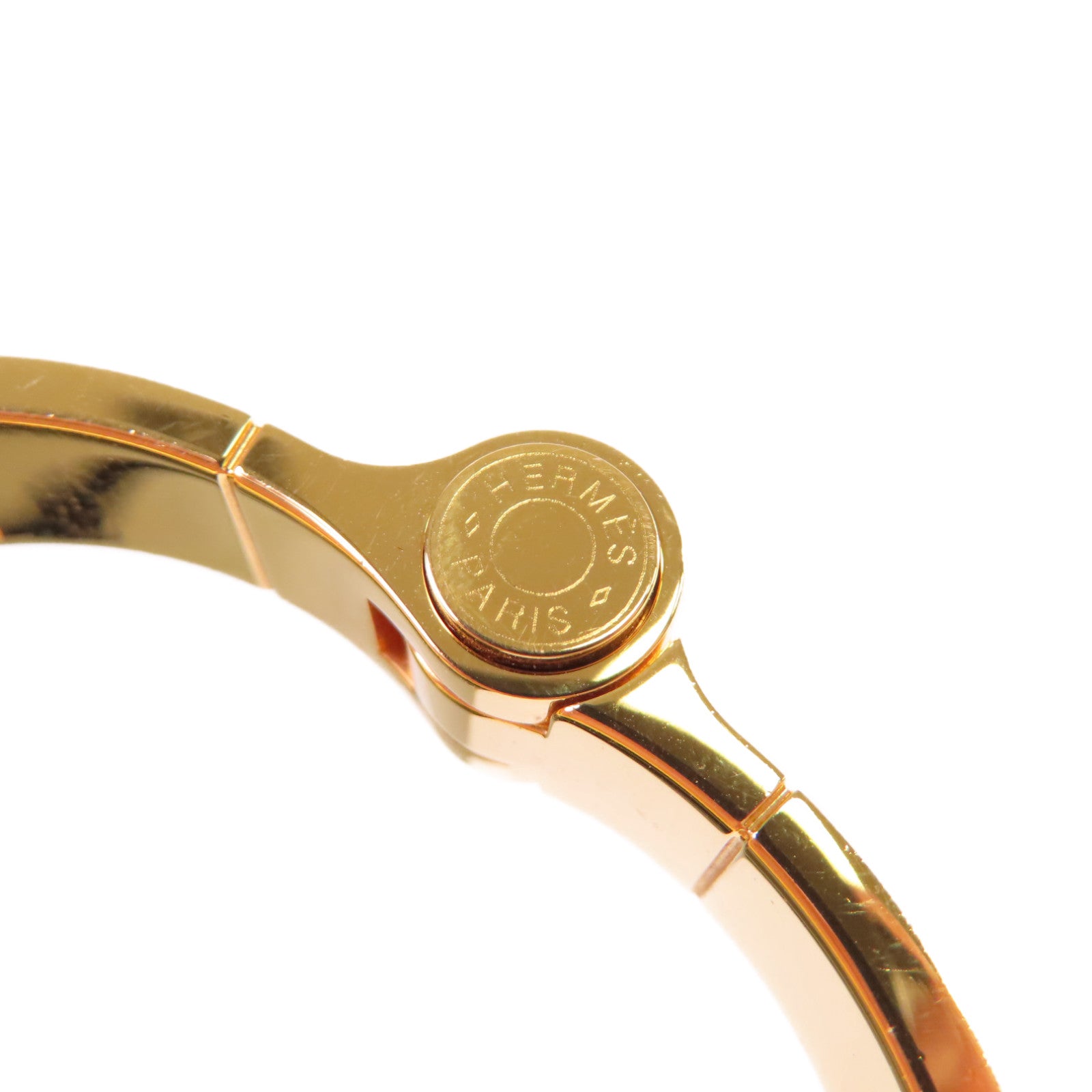 HERMES 金屬/琺瑯Charniere Bracelet手鐲紫色/藍色/彩色/金色