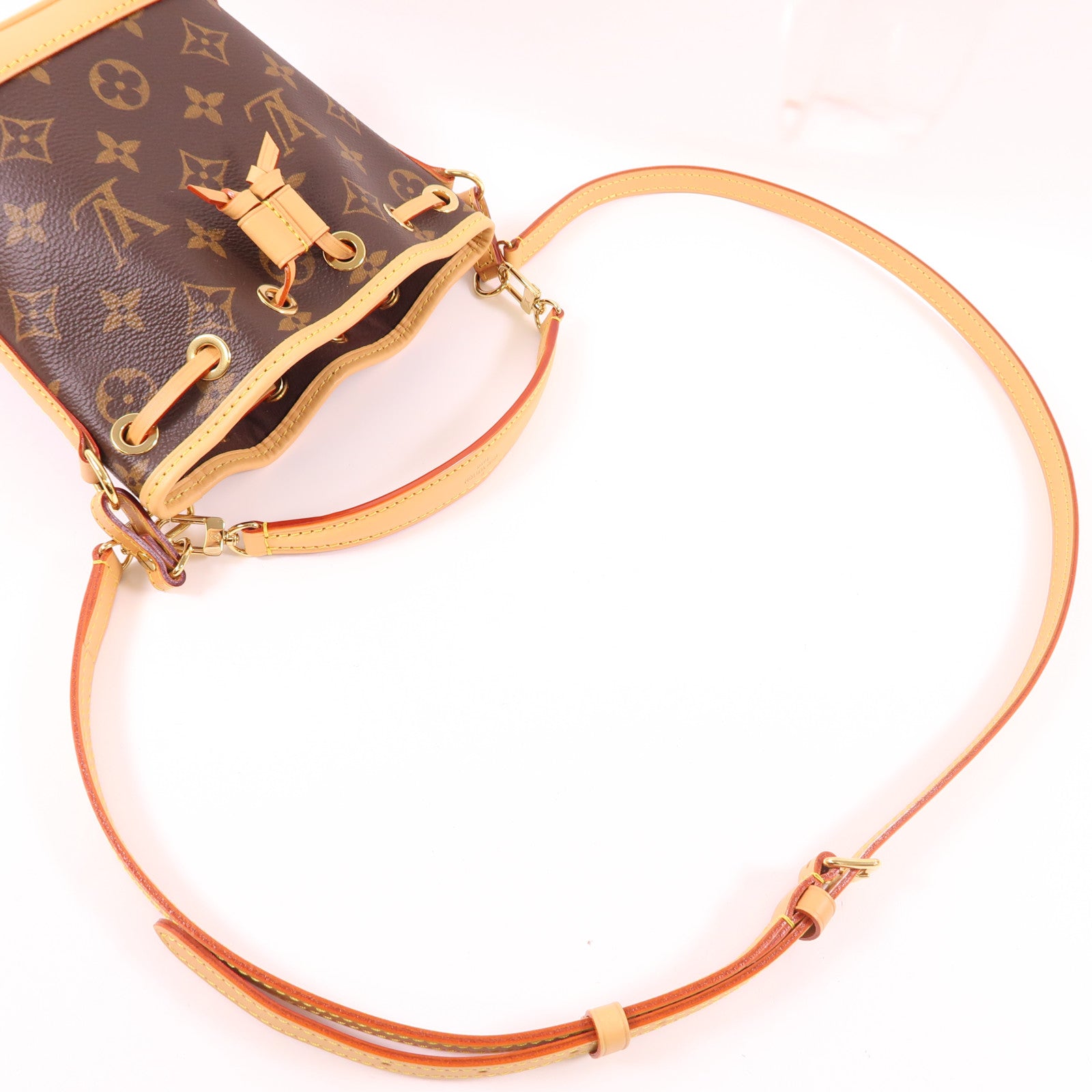 LOUIS VUITTON Monogram Nano Noe金扣手挽肩背兩用袋