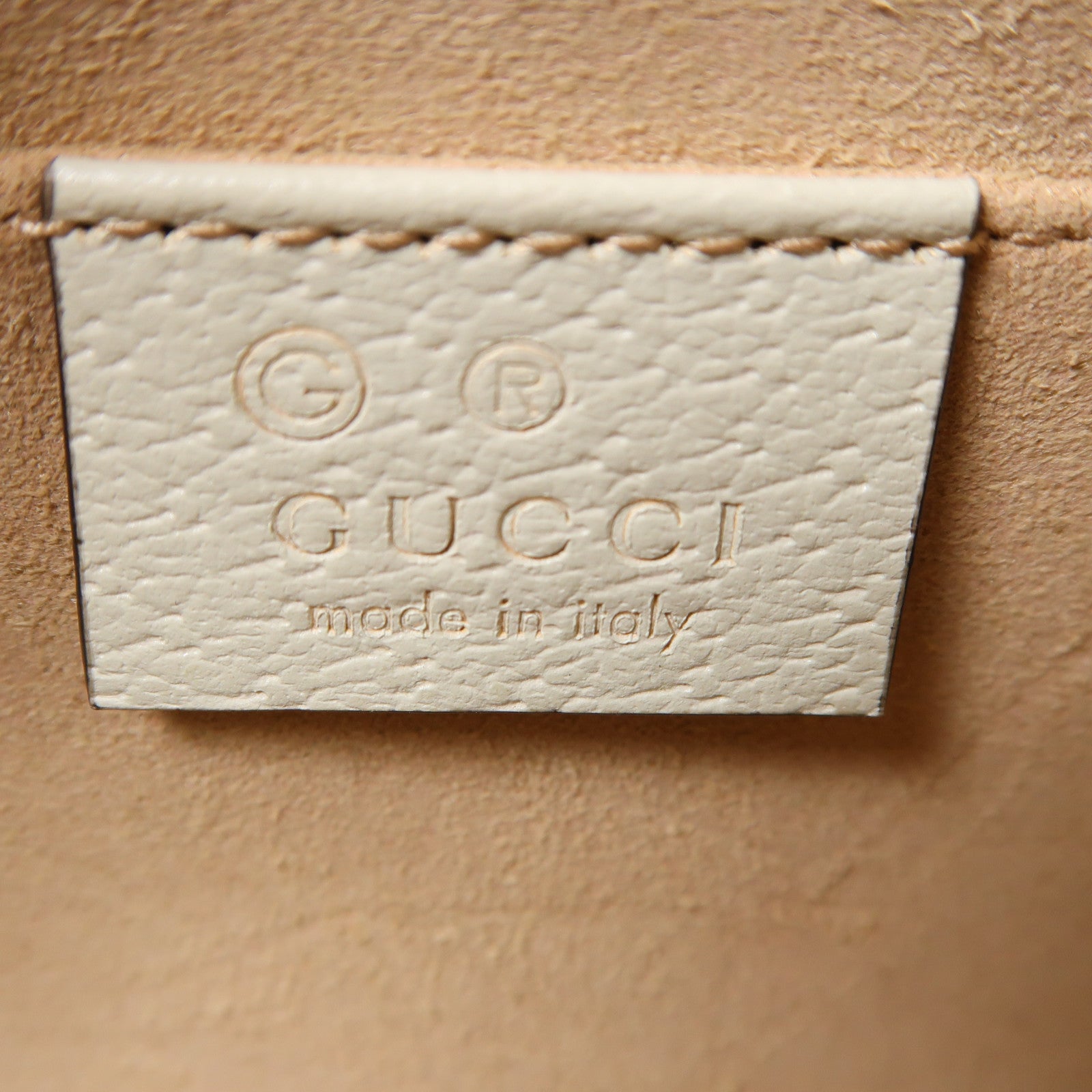 GUCCI 牛皮皮革Shoulder Bag金扣肩背袋白色