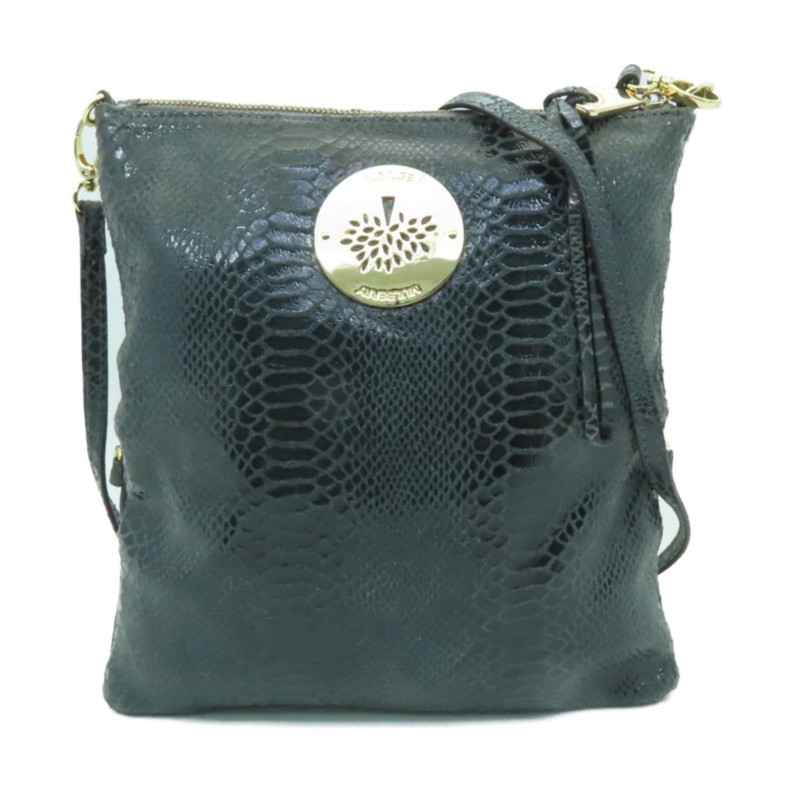 MULBERRY 【激減優惠】牛皮皮革Shoulder Bag金扣肩背袋灰色
