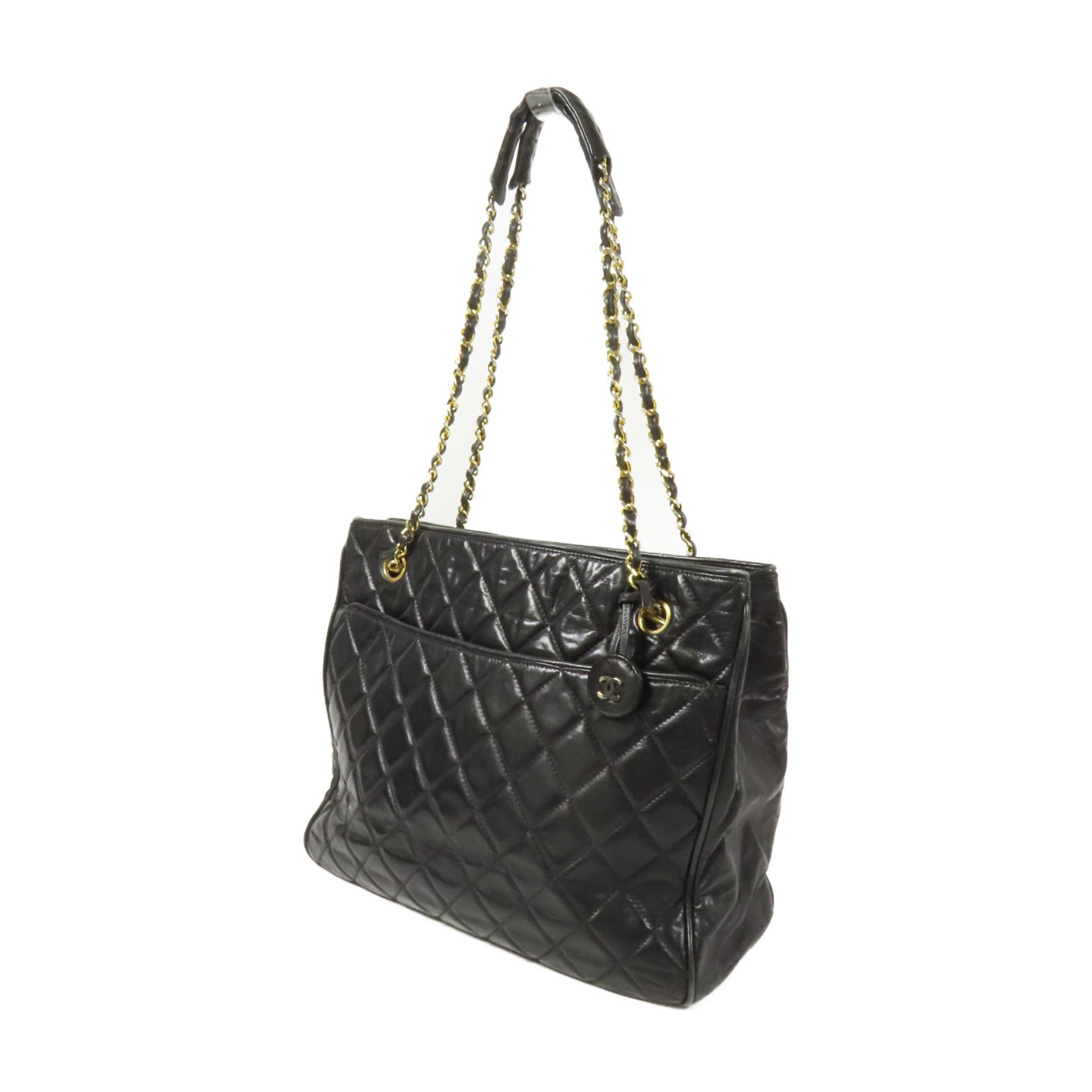 CHANEL 羊皮皮革Shoulder Bag金扣肩背袋