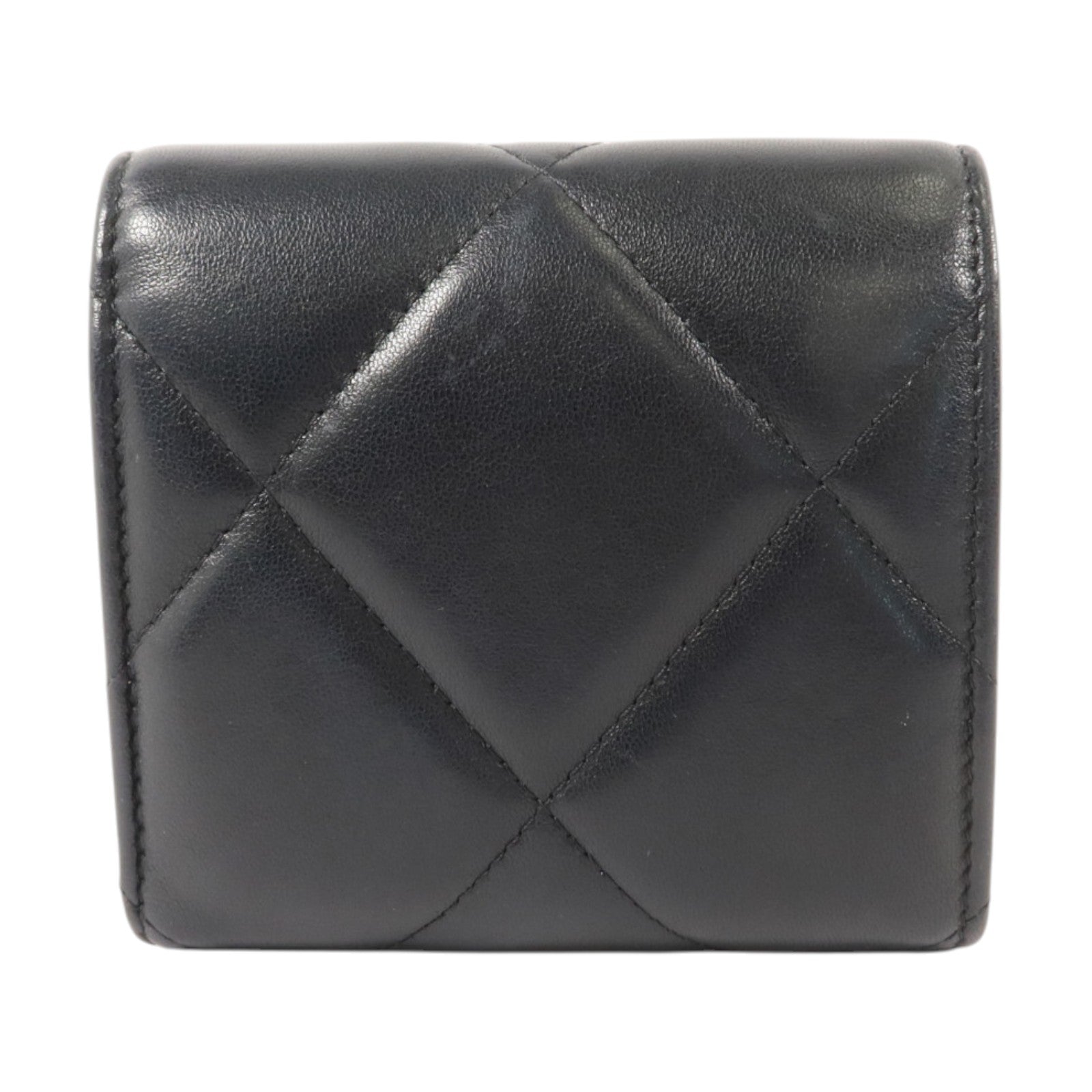 CHANEL 羊皮皮革Chanel 19 Small Wallet金扣錢包