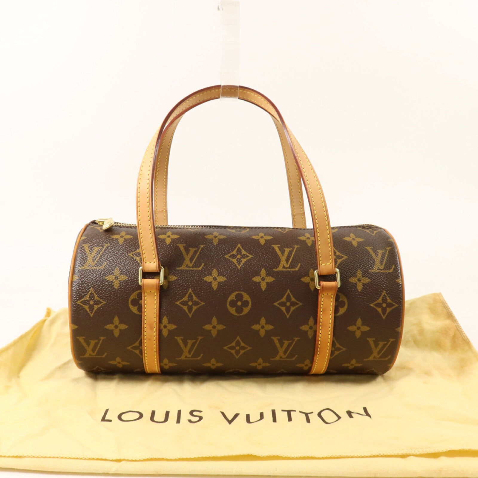 LOUIS VUITTON Monogram Papillon PM金扣手挽袋