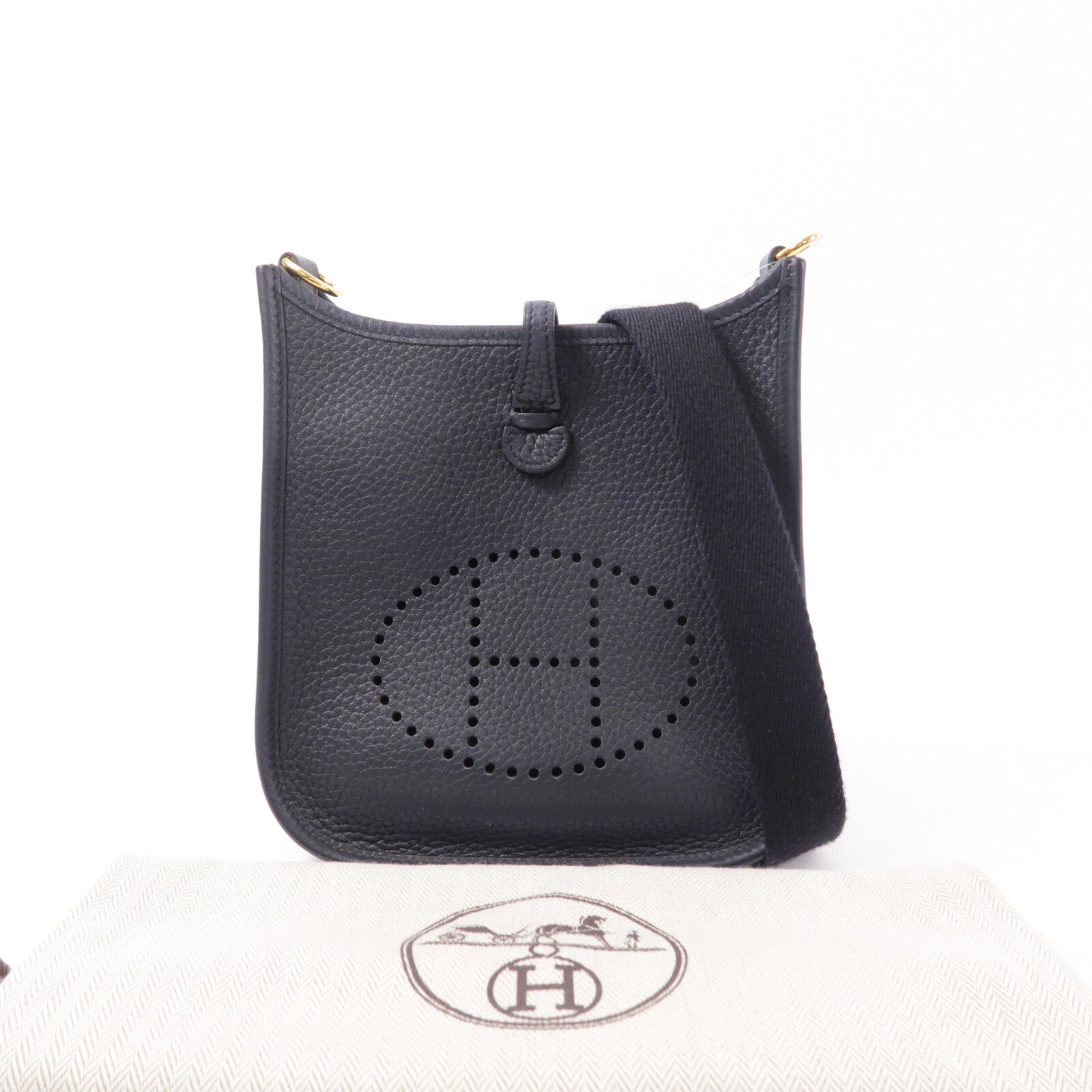 HERMES Clemence皮革Evelyne TPM肩背袋Noir