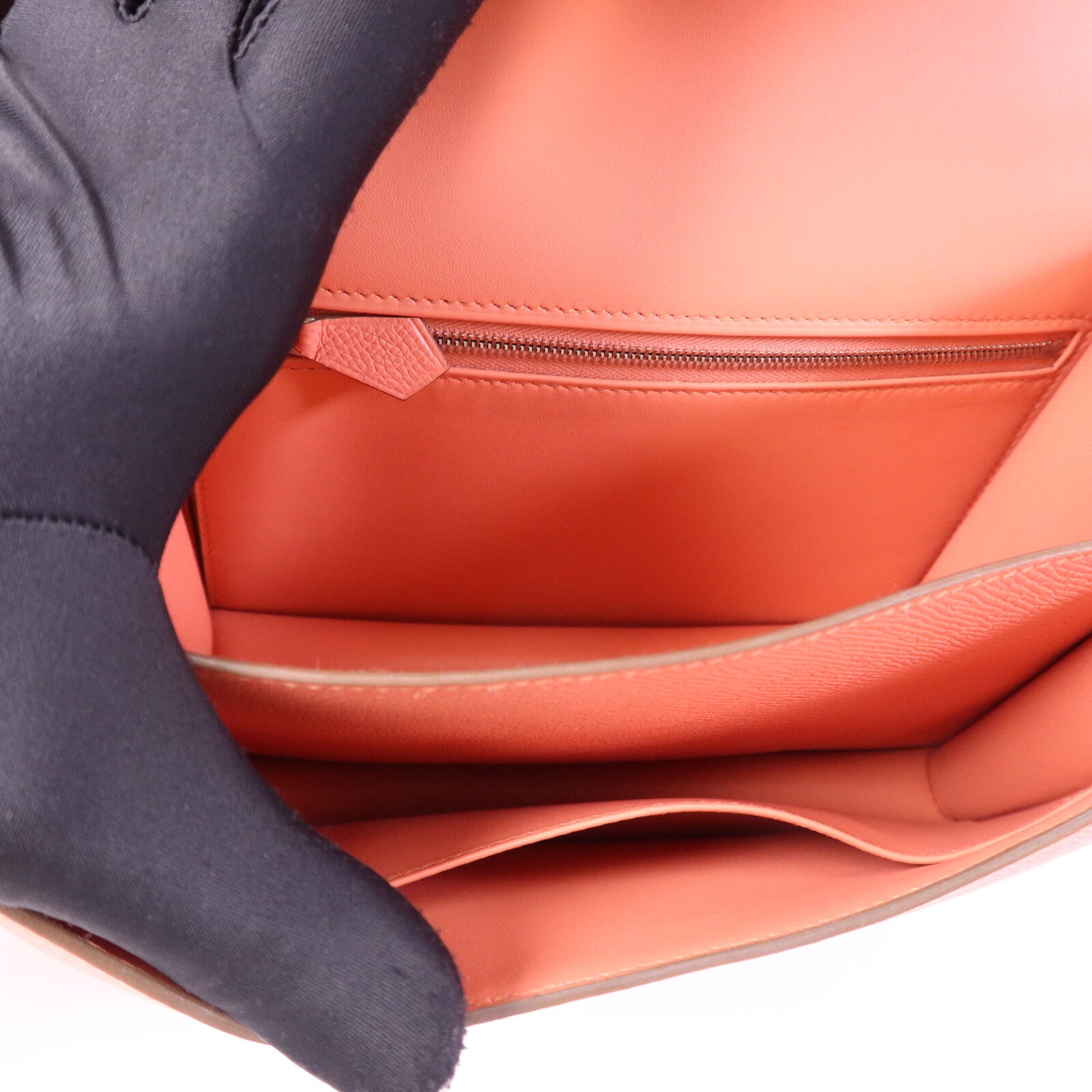 HERMES Epsom皮革Constance 24銀扣肩背袋Flamingo