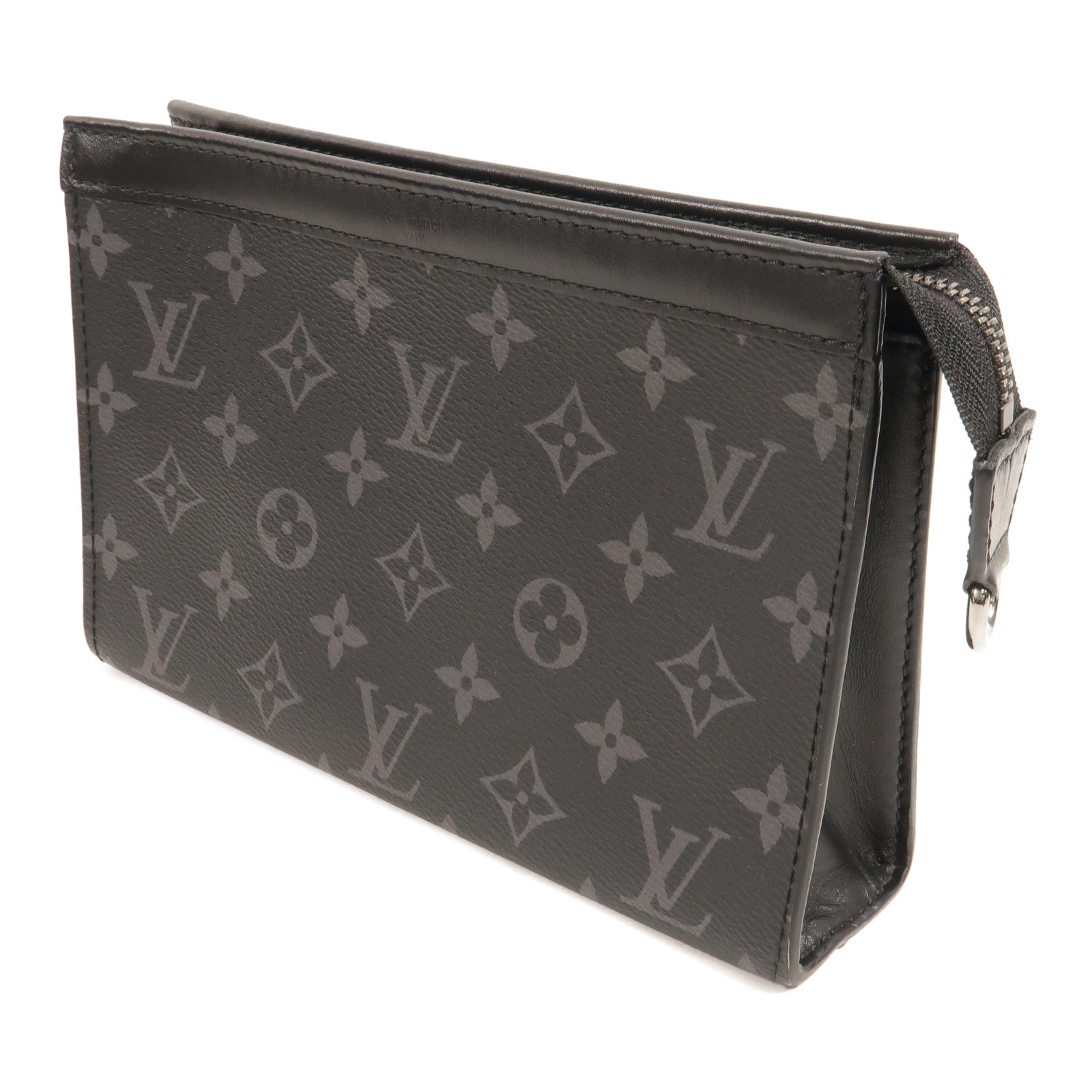 LOUIS VUITTON Monogram Eclipse Gaston銀扣肩背袋