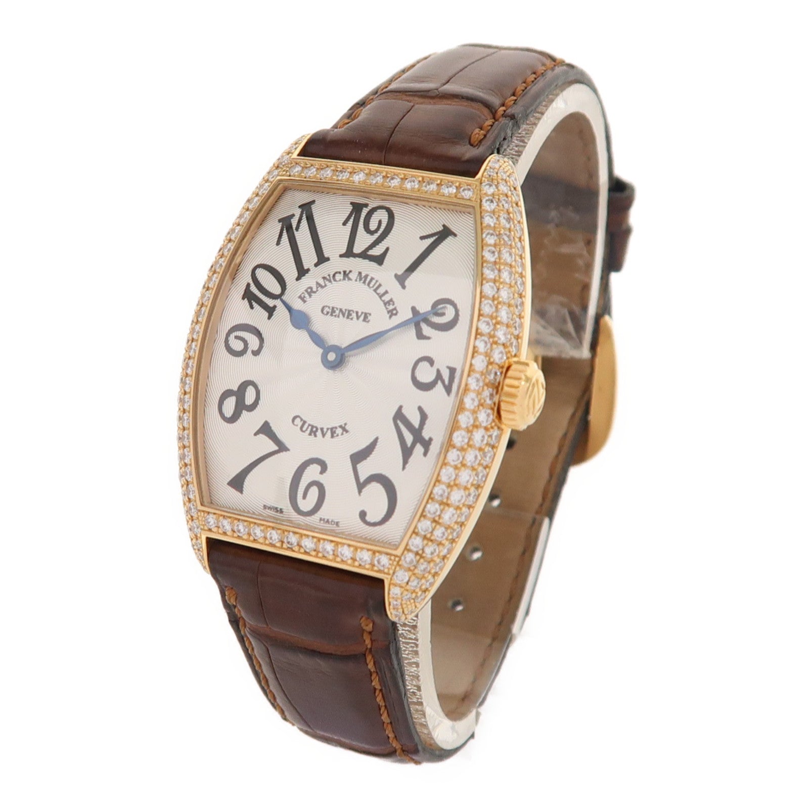 FRANCK MULLER Cintree Curvex18K玫瑰金/不鏽鋼手錶石英機芯米色